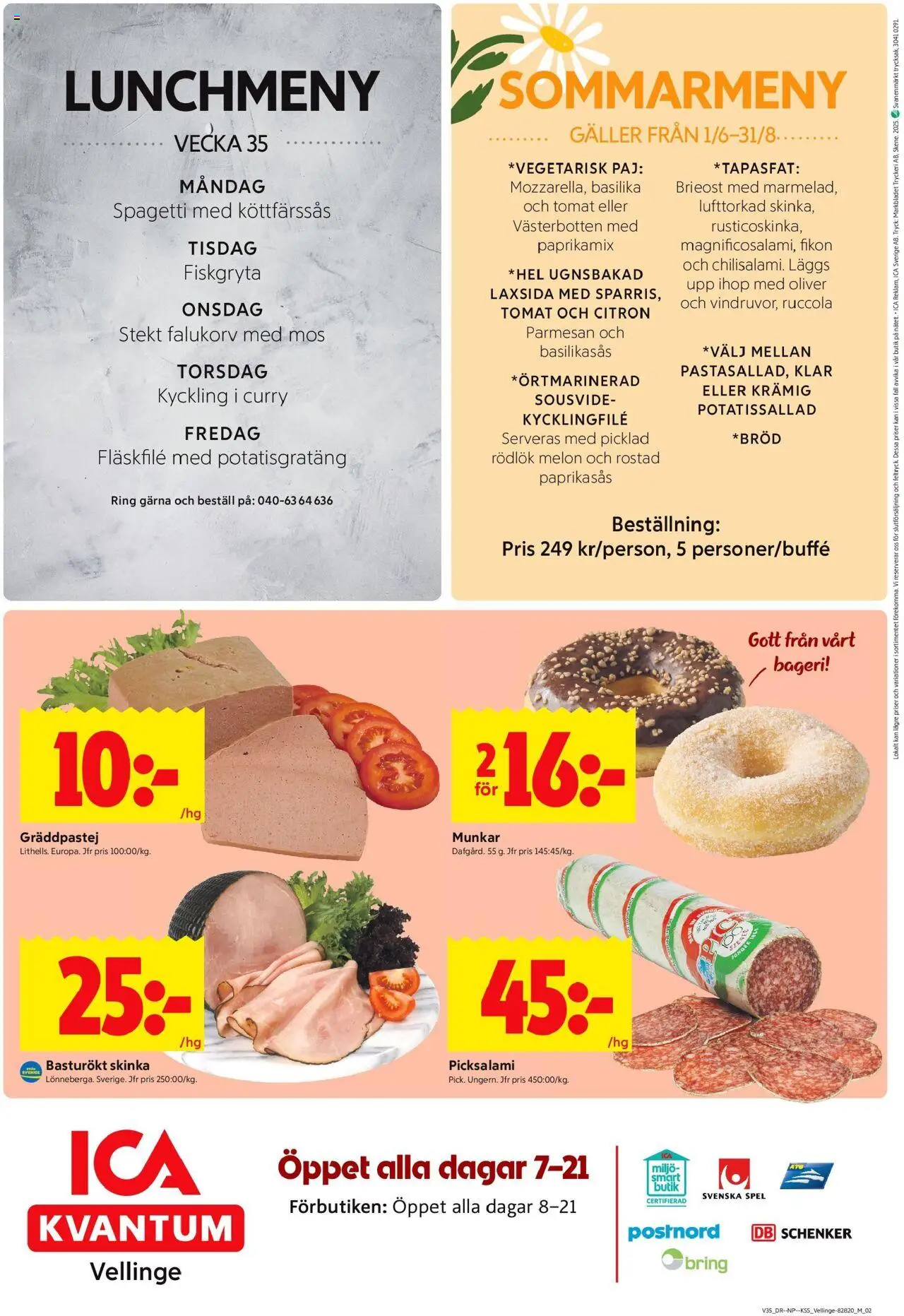 ICA Kvantum reklamblad aktuell från 25.08.2025 | Sida: 12 | Produkter: Kycklingfile, Paj, Citron, Ruccola
