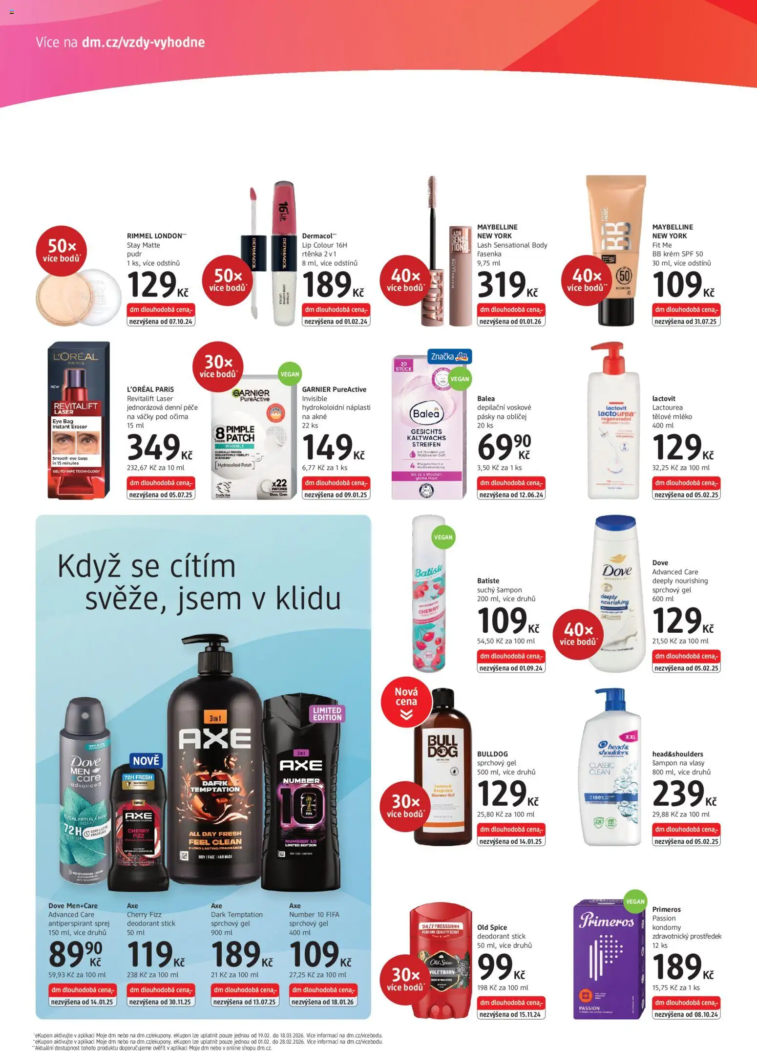 dm drogerie leták - Express od 19.02.2026 | Strana: 2 | Produkty: Antiperspirant, Kondomy, BB krém, Rtěnka