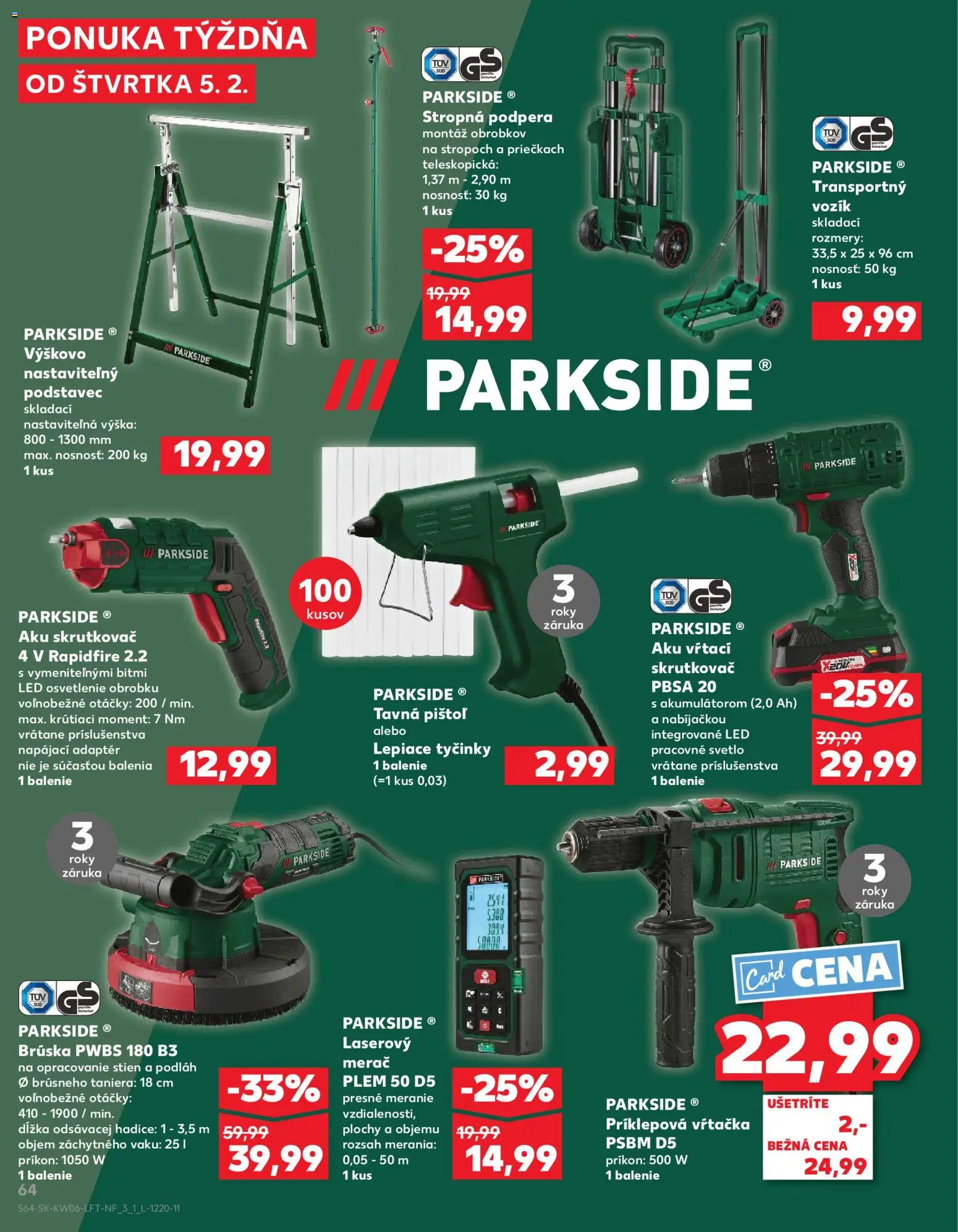 Nové Kaufland akcie – leták je platný od 05.02.2026 | Strana: 64 | Produkty: Led osvetlenie, Osvetlenie, Laser, Laserový merač