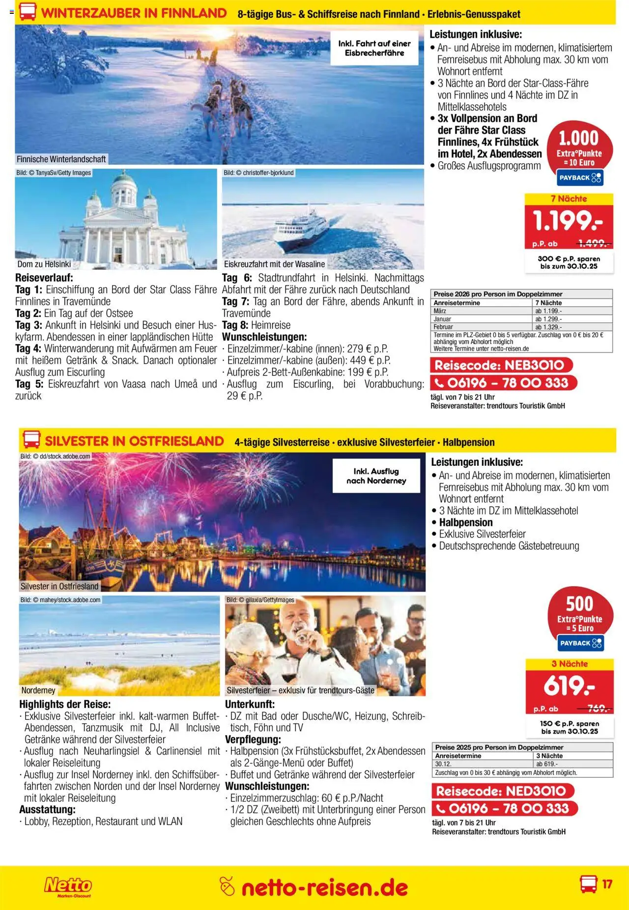 Netto Reisen Prospekt 	 – gültig ab 29.09.2025 | Seite: 17 | Produkte: Bad, Föhn, Uhr, TV