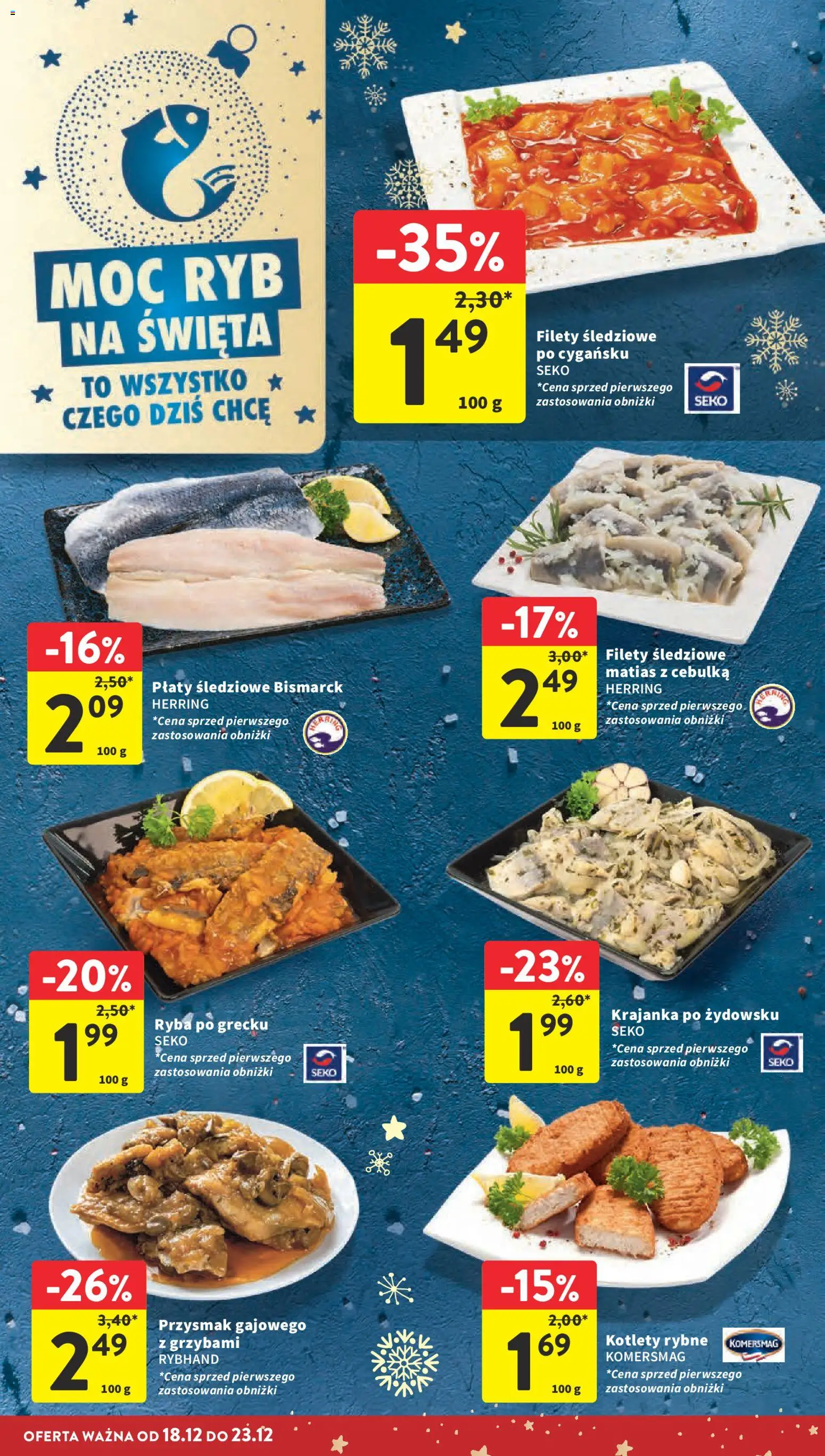 Intermarche Gazetka od 18.12.2025 | Strona: 16 | Produkty: Ryba po grecku, Ryba, Kotlety