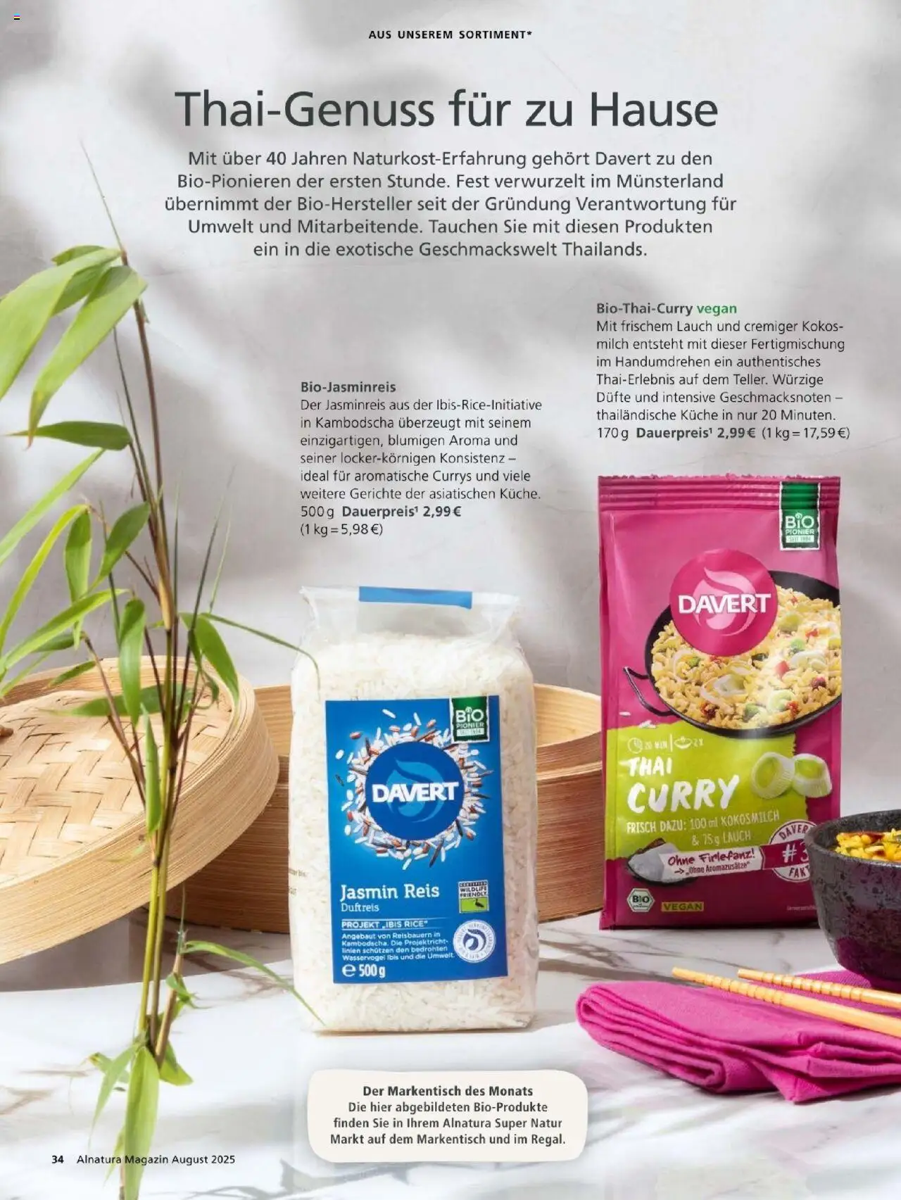 Alnatura Prospekt - gültig ab dem 01.08.2025 | Seite: 34 | Produkte: Jasminreis, Milch, Küche, Reis