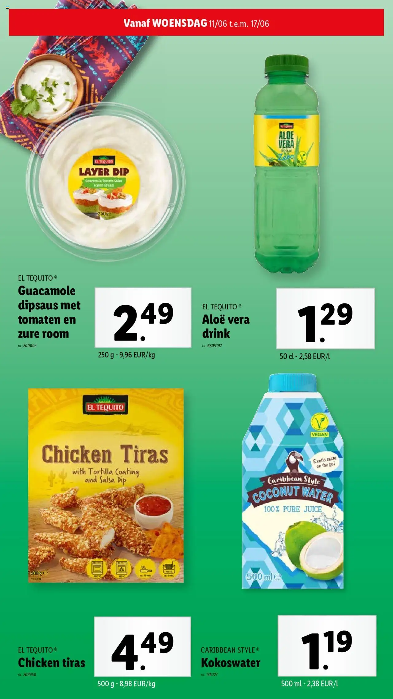  | Pagina: 20 | Producten: Tomaten, Zure room, Dip, Tortilla