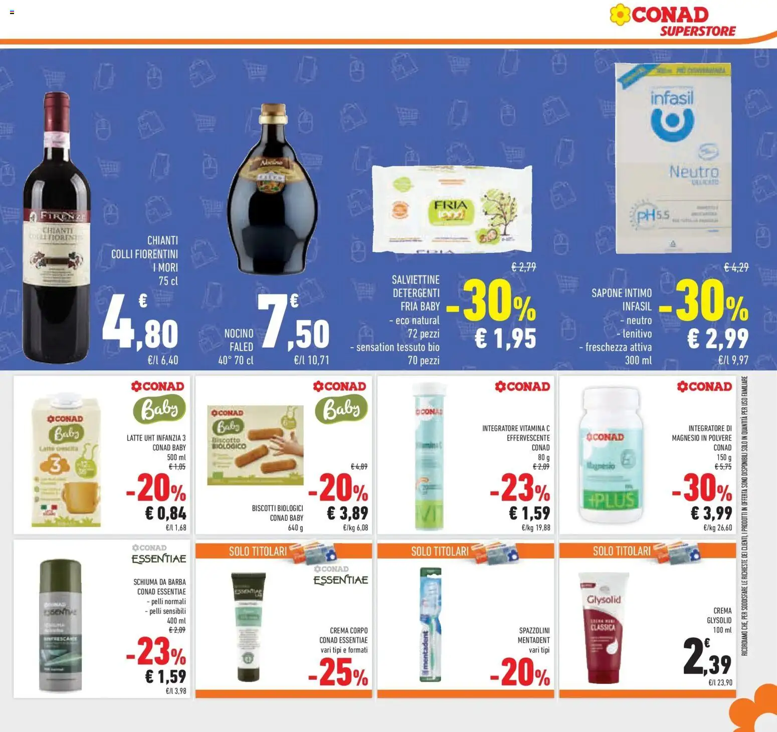 Volantino Conad del 14.01.2026 | Pagina: 35 | Prodotti: Schiuma da barba, Sapone, Biscotti, Latte