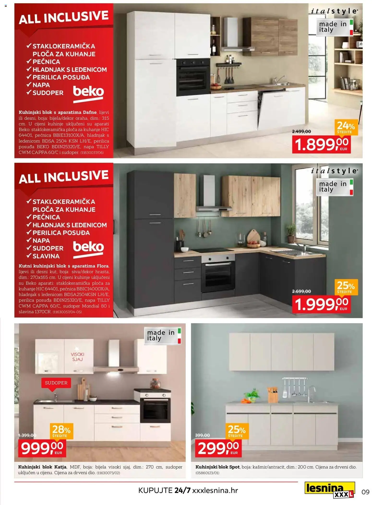 Lesnina katalog | vrijedi od 30.03.2026 | Stranica: 9 | Proizvodi: Perilica posuđa, Hladnjak, Pećnica, Ploča za kuhanje