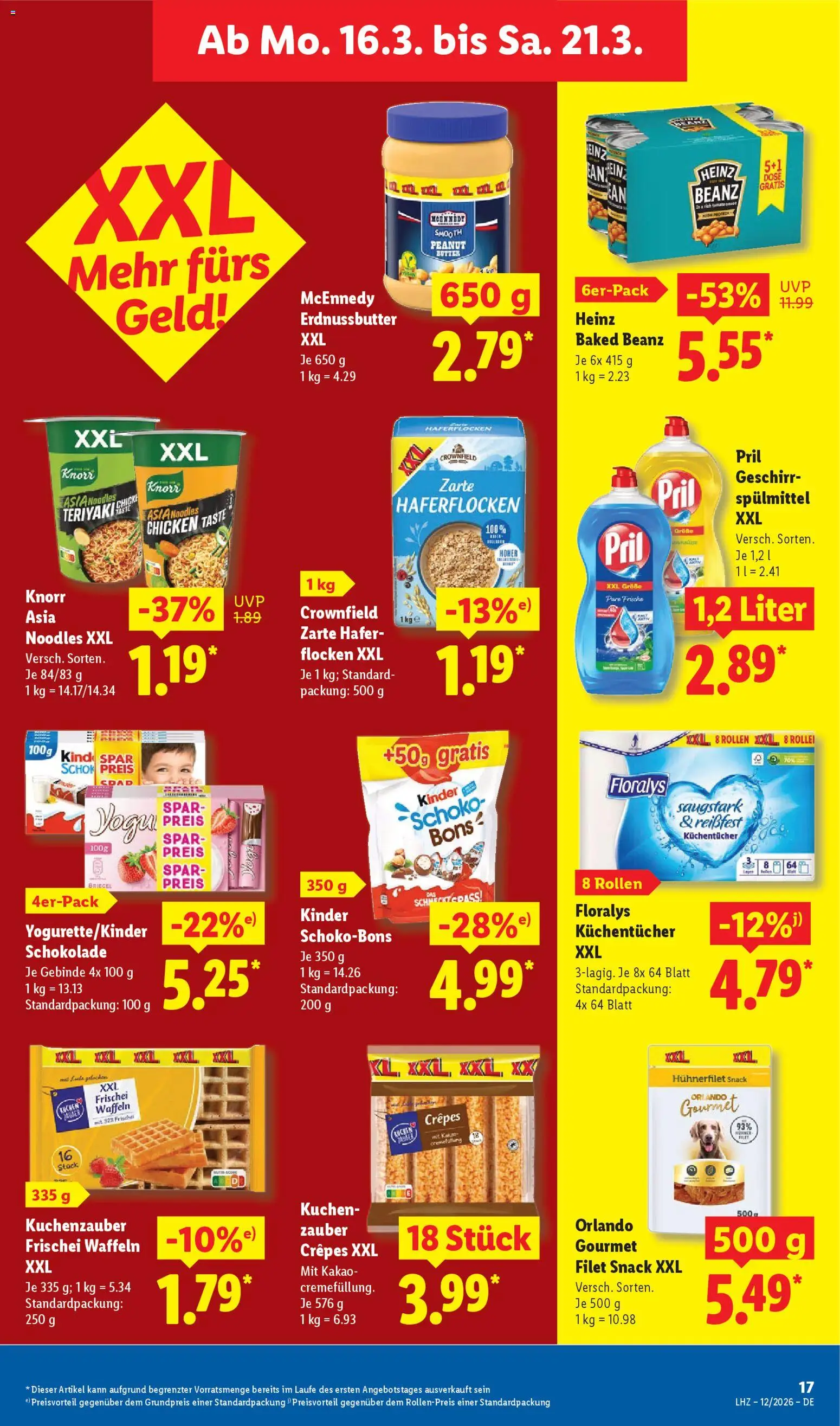 Lidl Prospekt – gültig ab 16.03.2026 | Seite: 31 | Produkte: Butter, Waffeln, Kuchen, Flocken