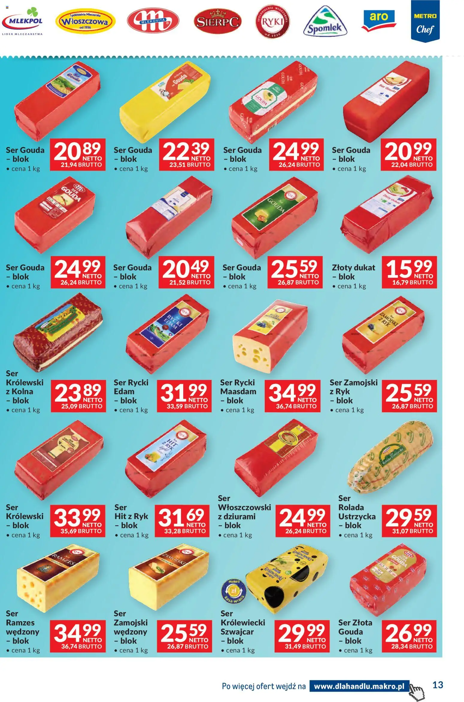 Makro Gazetka - Dystrybucja do sklepów od 27.12.2025 | Strona: 13 | Produkty: Rolada, Ser, Ser gouda