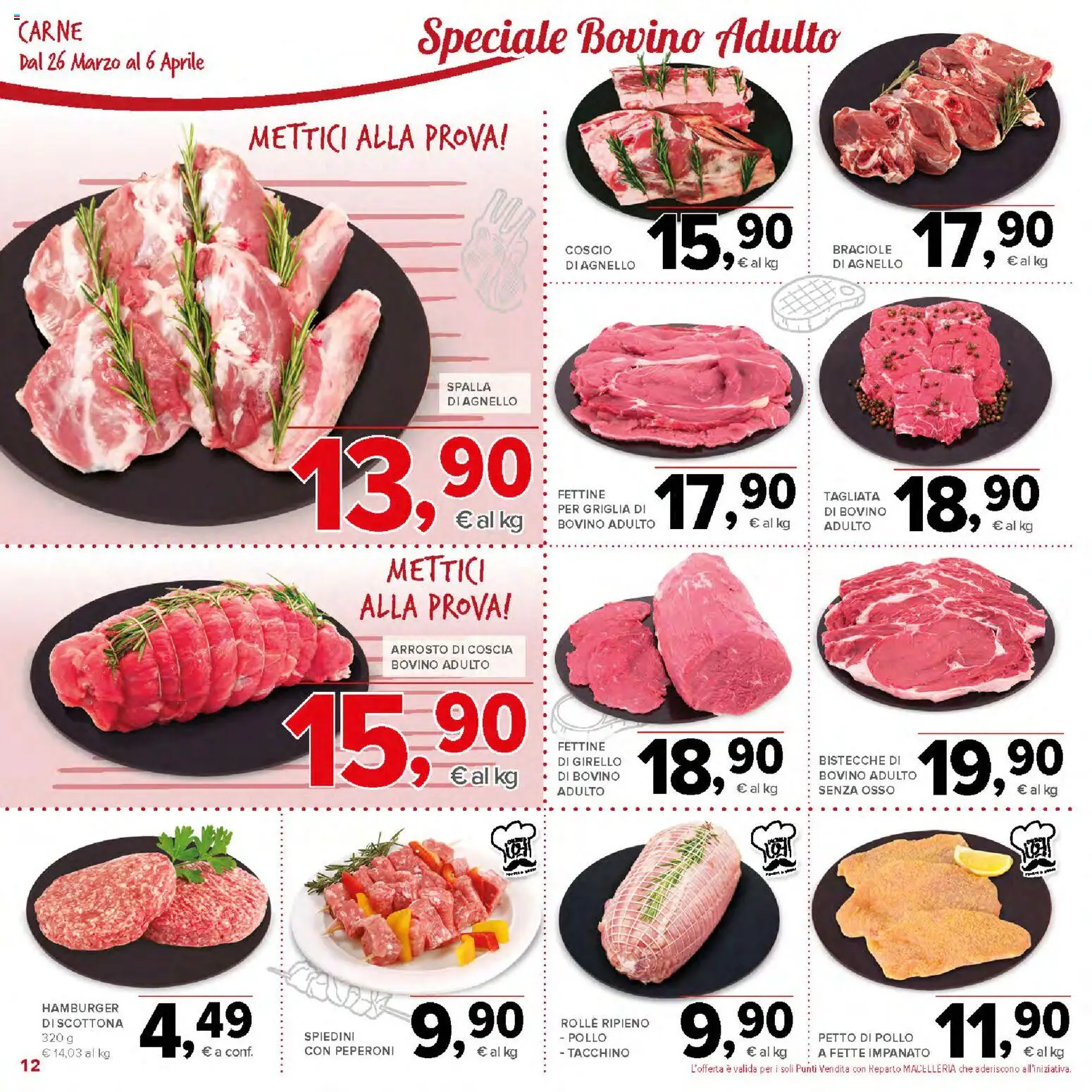Volantino Todis del 26.03.2026 | Pagina: 12 | Prodotti: Arrosto, Peperoni, Girello, Agnello