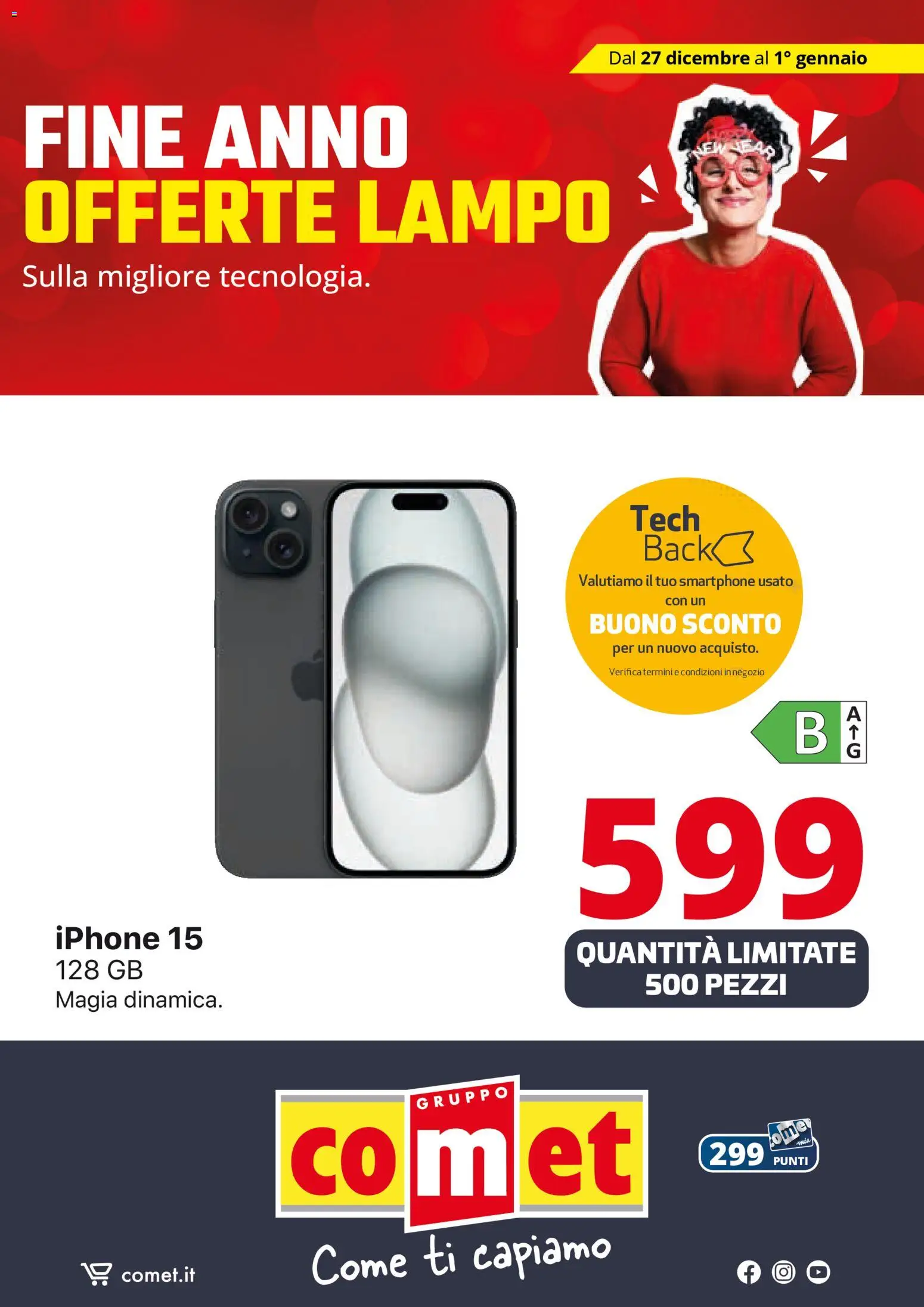 Volantino Comet del 27.12.2025 | Pagina: 1 | Prodotti: Iphone, Smartphone