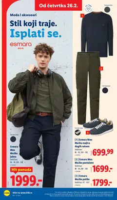 Esmara Muške patike, Muške patike, veličine: 41 - 46* - pregled Lidl kataloga - važi od 26.02.2026 | Strana: 78 | Proizvode: Jakna, Pantalone, Patike