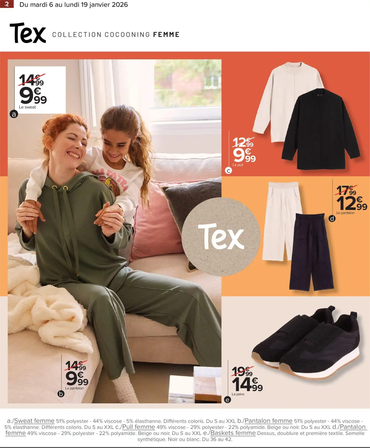 {H1} | Page: 2 | Produits: Pull, Pantalon