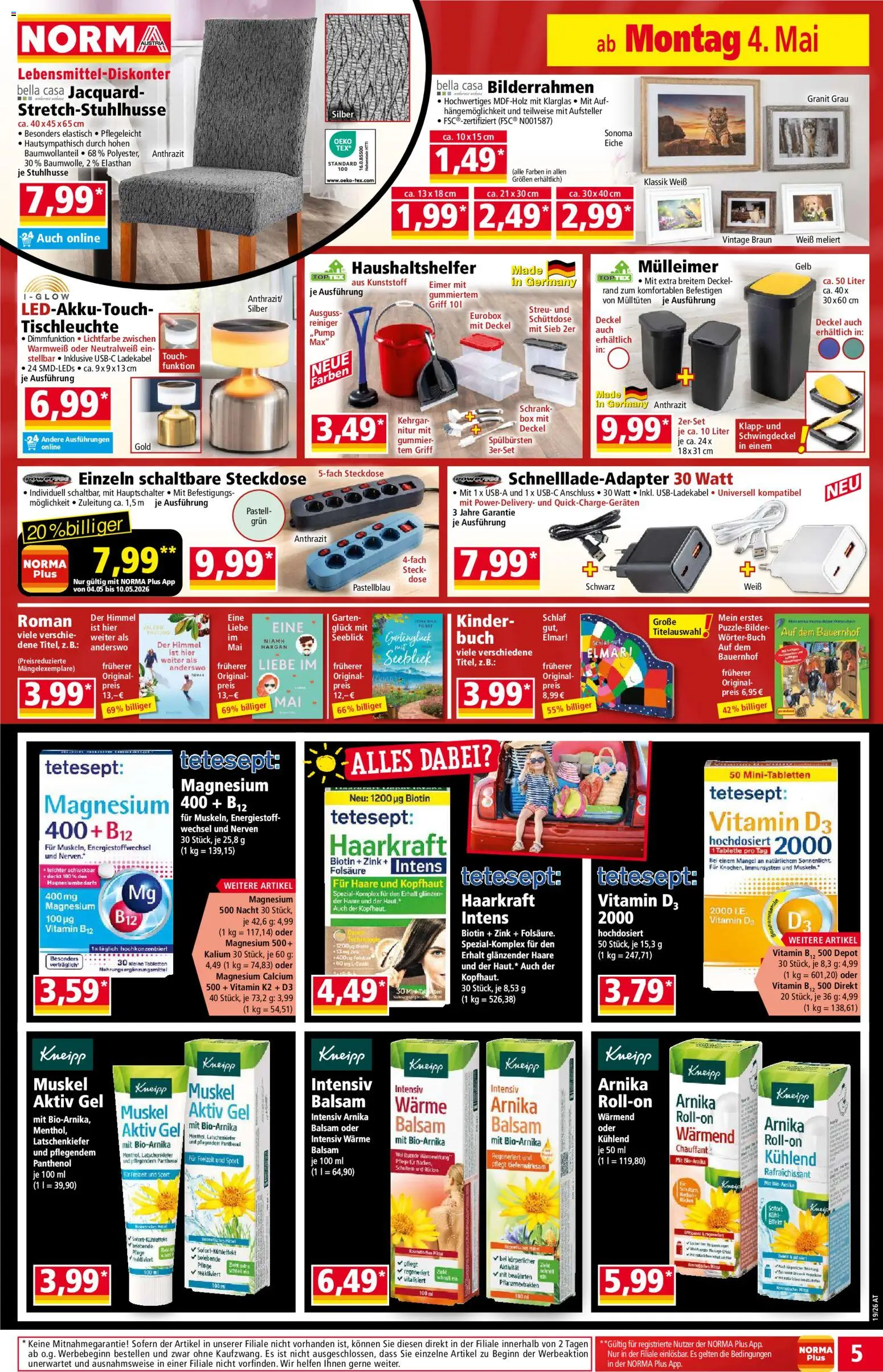 Norma Flugblatt gültig ab 04.05.2026 | Seite: 5 | Produkte: Steckdose, Schrank, Box