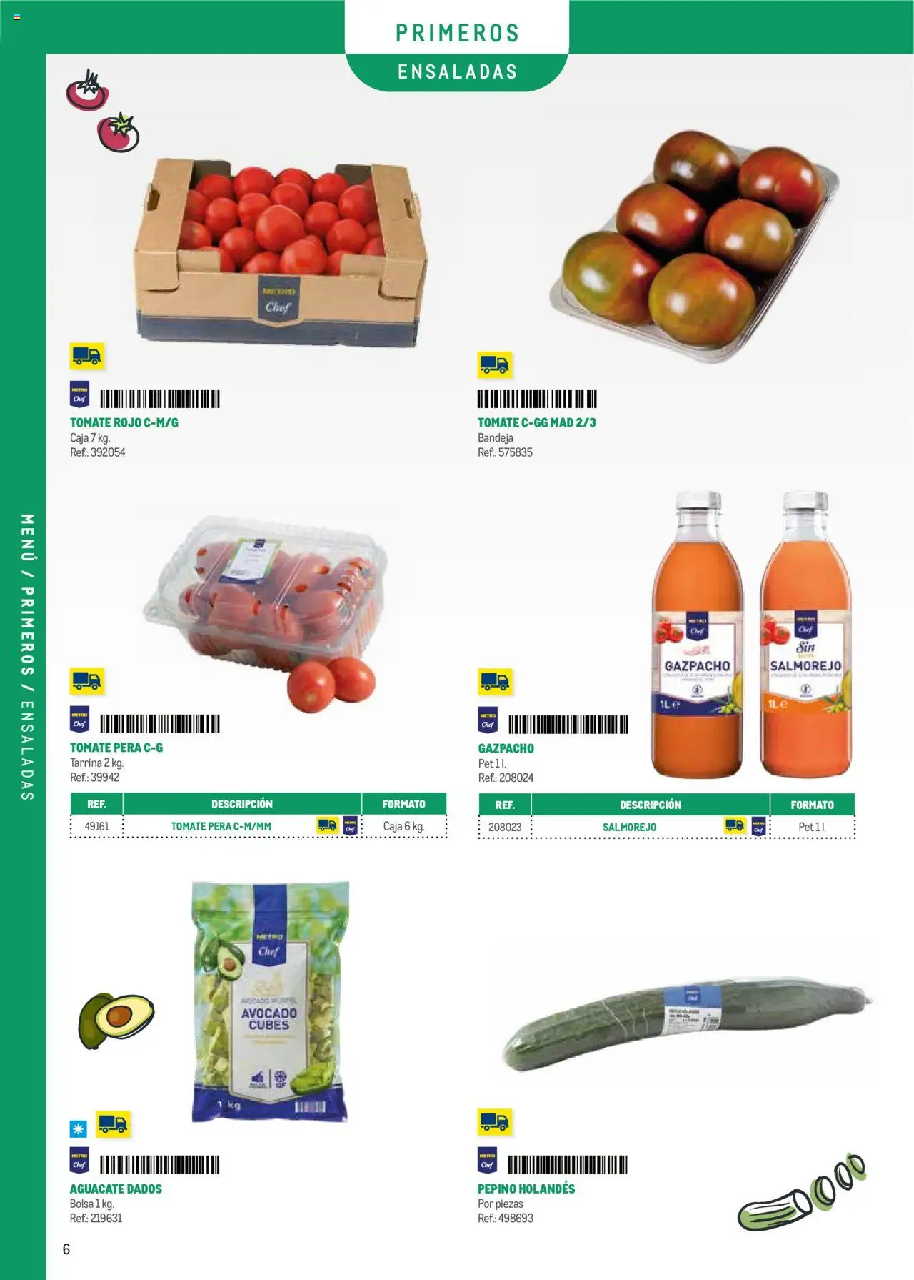 Makro - Menú y Barra Centro │ válido desde el 08.09.2025 | Página: 6 | Productos: Στιγμιαίος καφές, Gazpacho, Bandeja, Caja