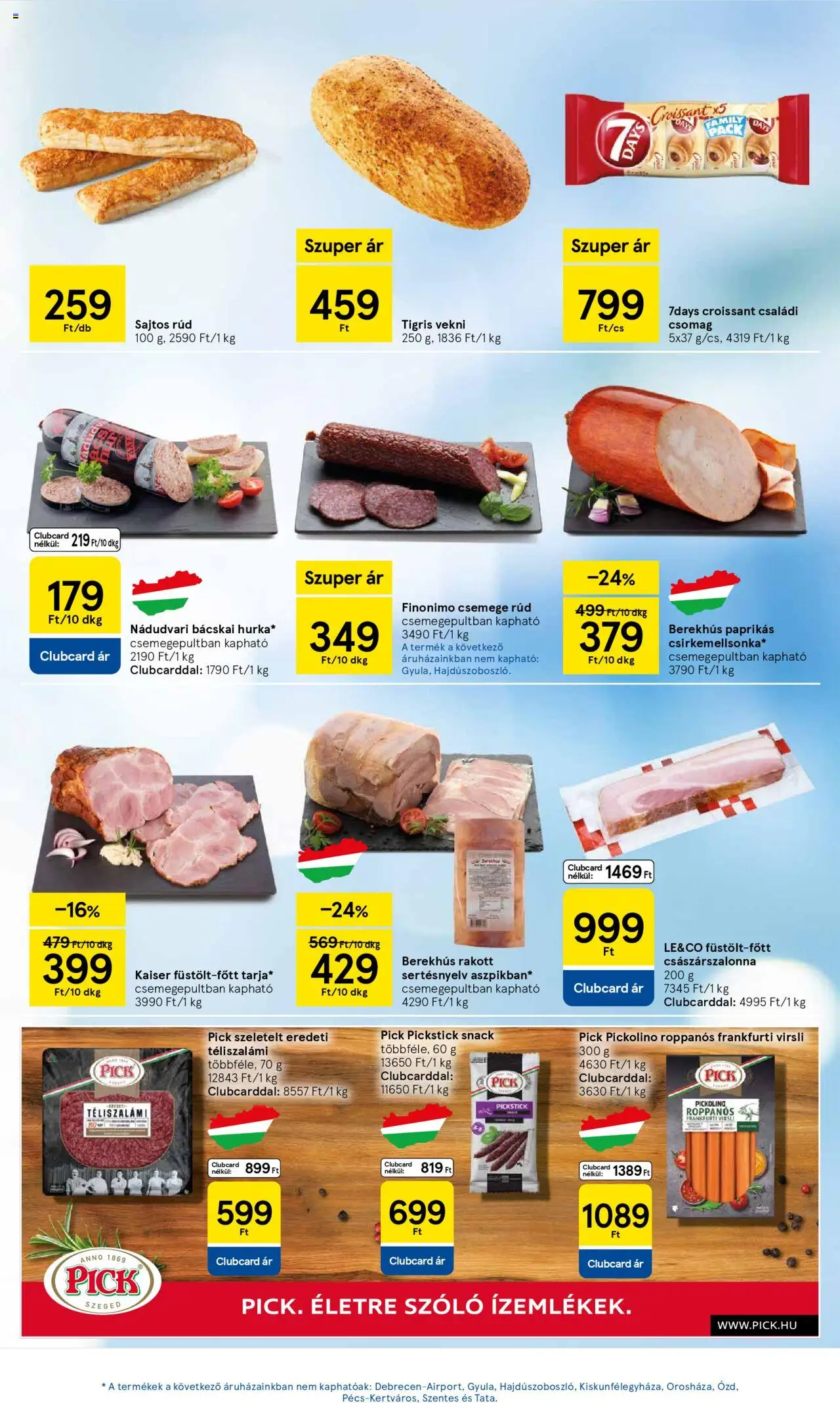 Tesco akciós ujság - amely érvényes a következő dátumtól: 02.10.2025 | Oldal: 17 | Termékek: Szőlő, Croissant, Pick, Frankfurti virsli