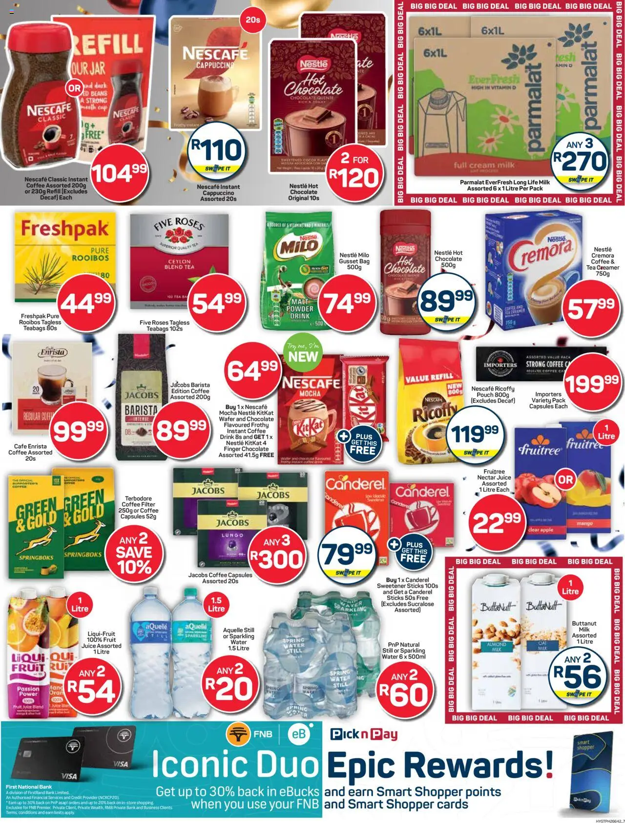 Pick n Pay Inland provinces - Hyper Birthday Specials │ valid from 23.06.2025 | Page: 7 | Products: Bag, Milk, Creamer, Tea