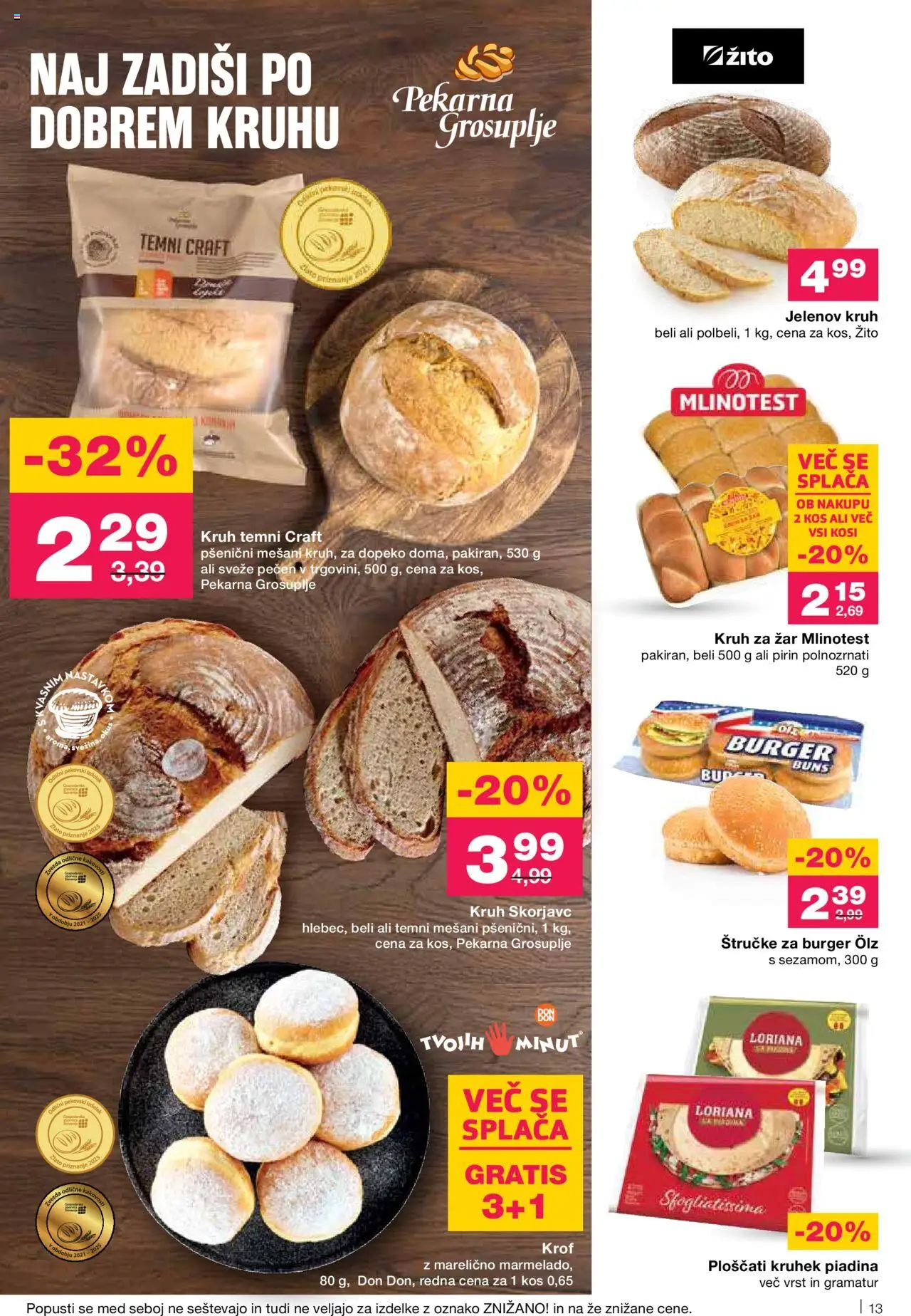 Mercator katalog │ velja od 26.06.2025 | Stran: 13 | Izdelki: Zar, Pekarna, Kos, Kruh