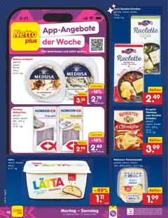 Netto Marken-Discount Prospekt 	 ab 22.12.2025 gültig | Seite: 16 | Produkte: Eier, Rougette ofenkase, Lätta, Raclette