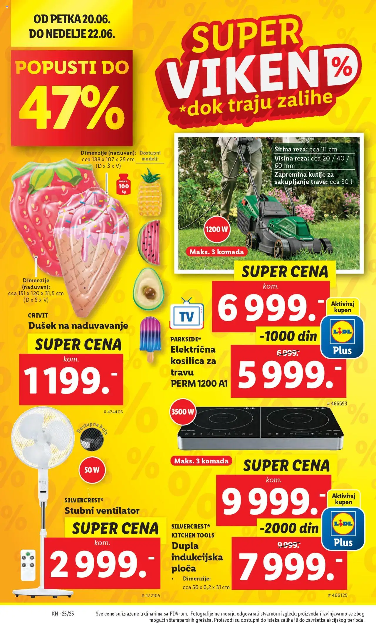 Lidl katalog - važi od 19.06.2025 | Strana: 46 | Proizvode: Ventilator, Dušek, Kosilica