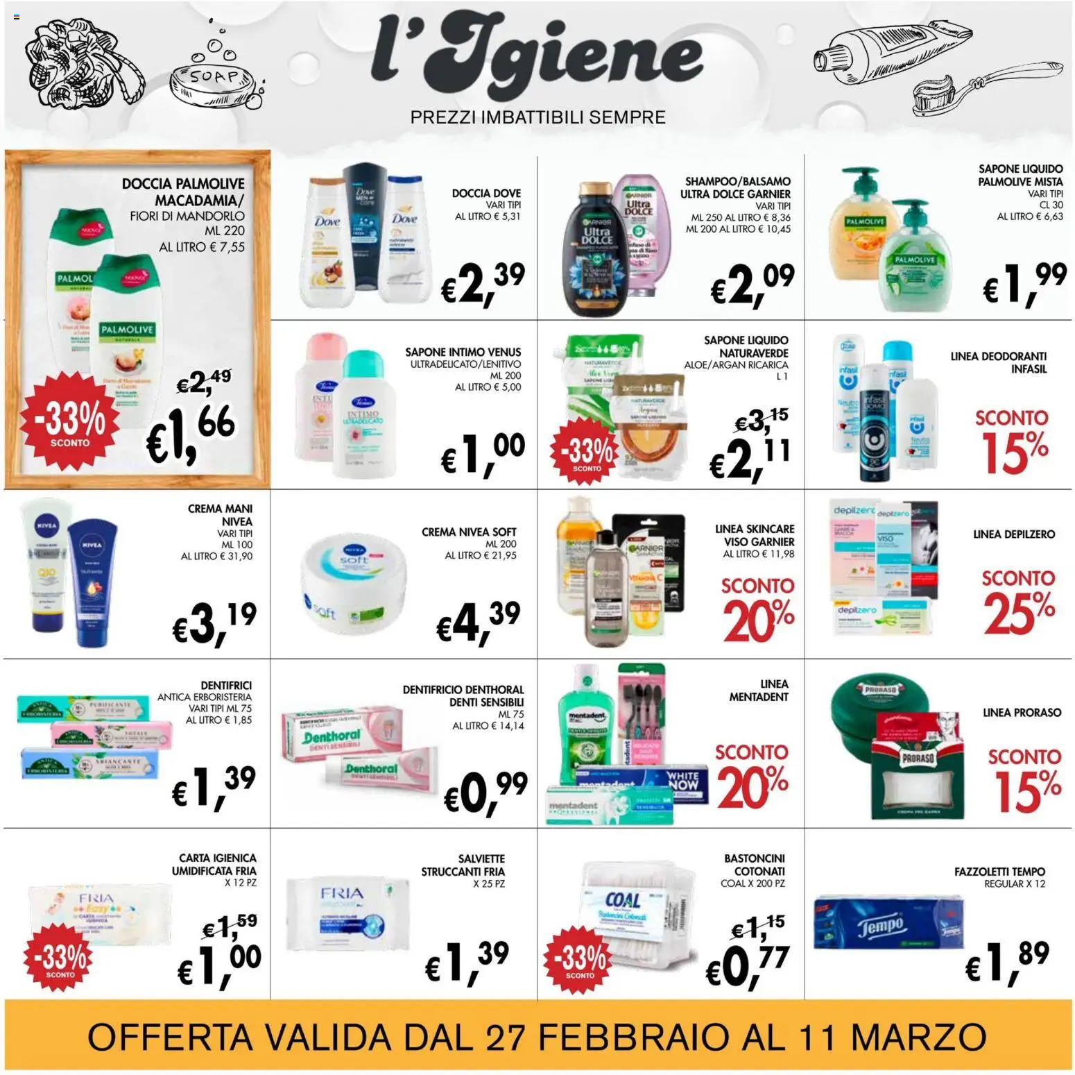 Volantino Coal del 27.02.2026 | Pagina: 21 | Prodotti: Carta igienica, Fazzoletti, Intimo, Doccia