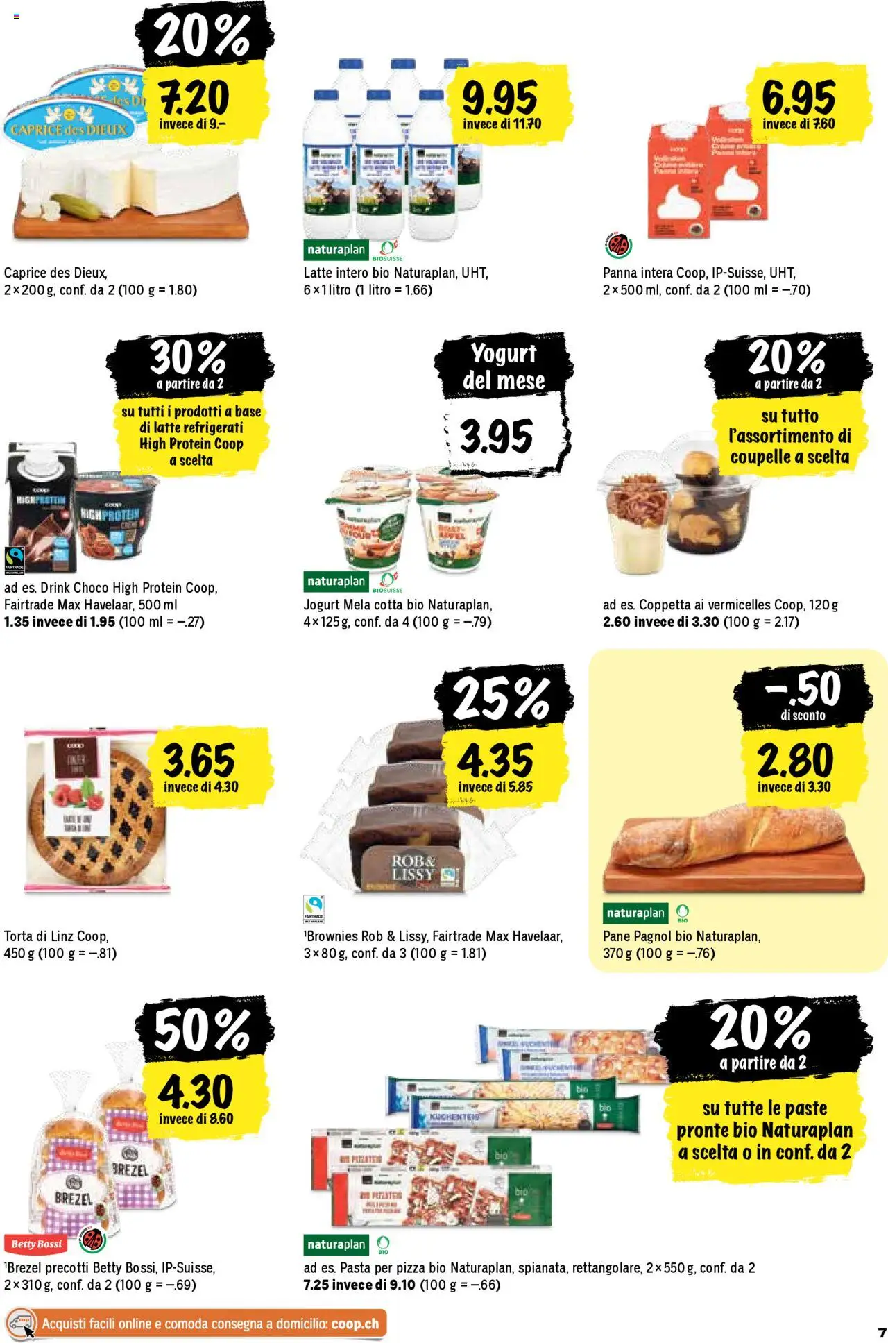 Coop Una settimana di azioni – gültig ab 02.10.2025 | Seite: 7 | Produkte: Pane, Pizza, Pasta, Apple