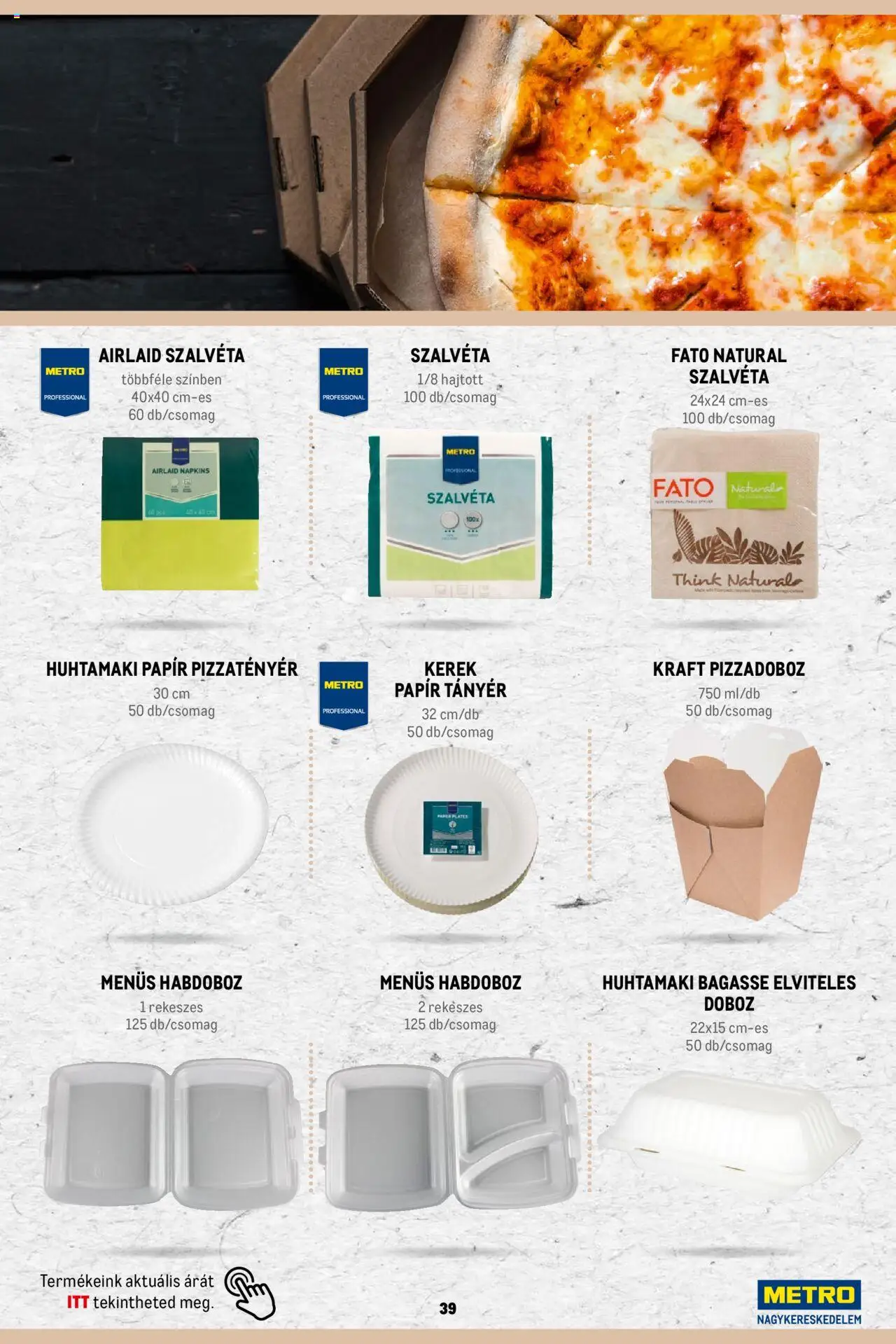 Metro akciós ujság - amely érvényes a következő dátumtól: 02.11.2023 | Oldal: 39 | Termékek: Doboz, Tányér