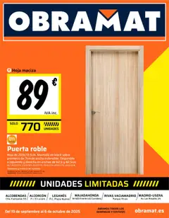 Vista previa Obramat folleto válido desde el 19.09.2025