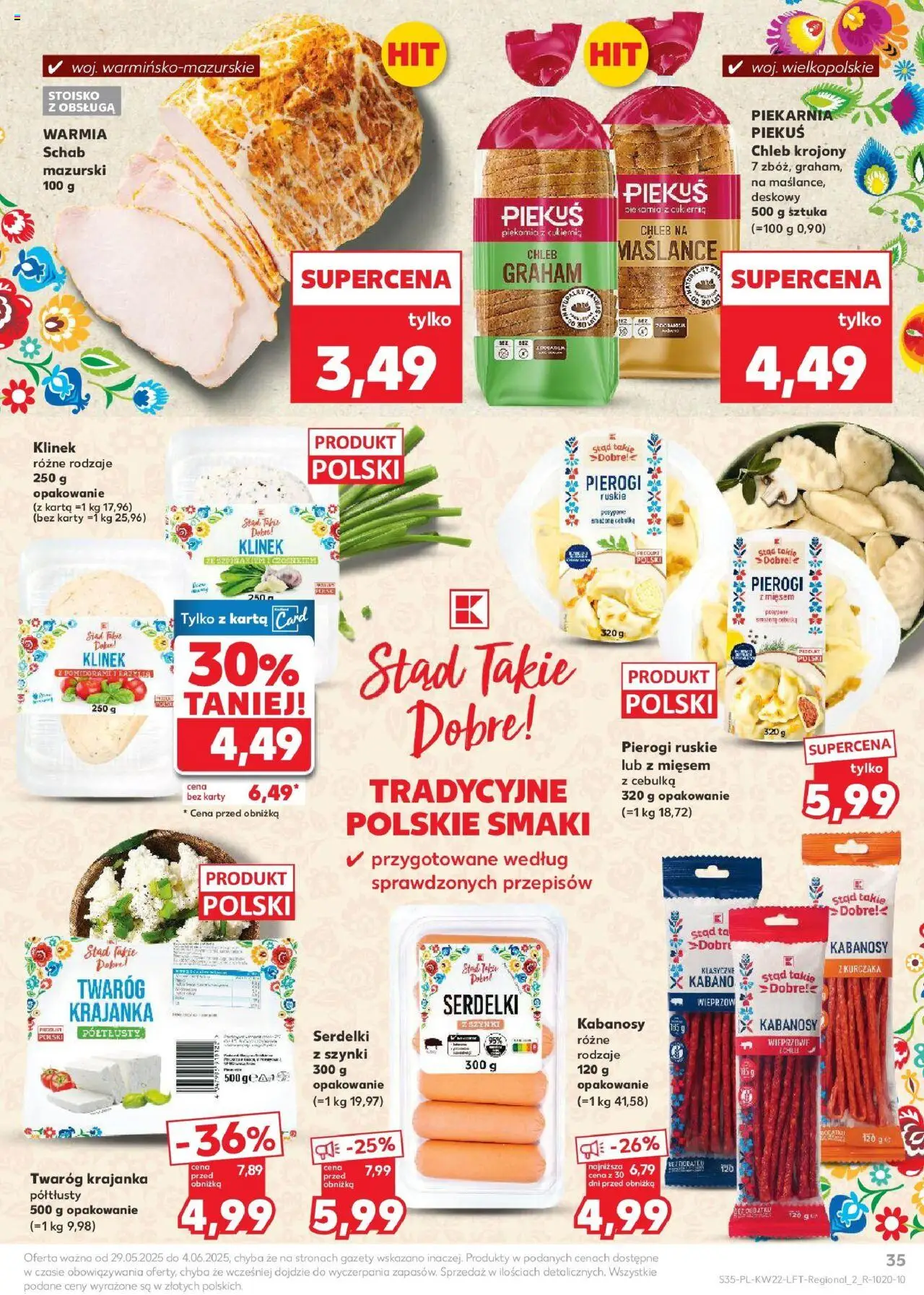 Kaufland gazetka od 29.05.2025 | Strona: 35 | Produkty: Karta, Schab, Kabanosy, Twaróg