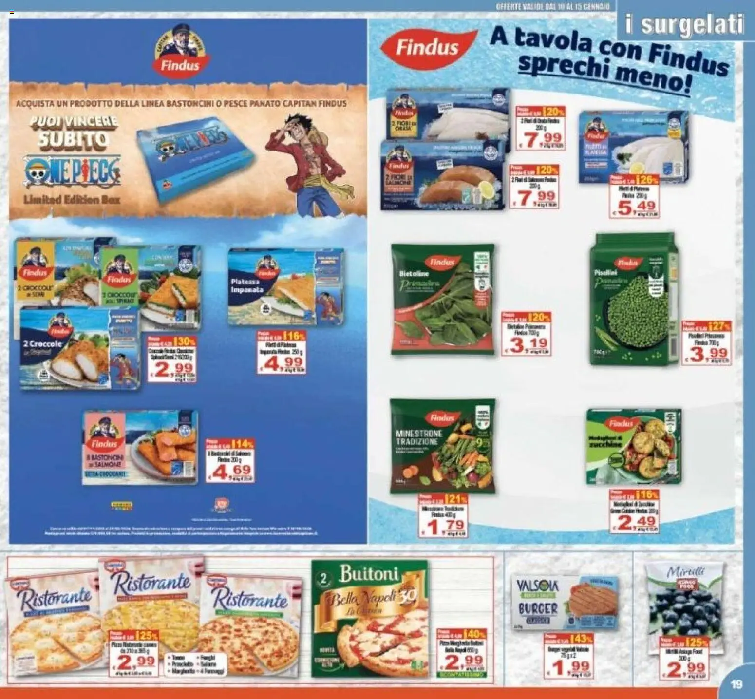 Volantino CTS del 10.01.2026 | Pagina: 19 | Prodotti: Minestrone, Salmone, Pesce, Mirtilli