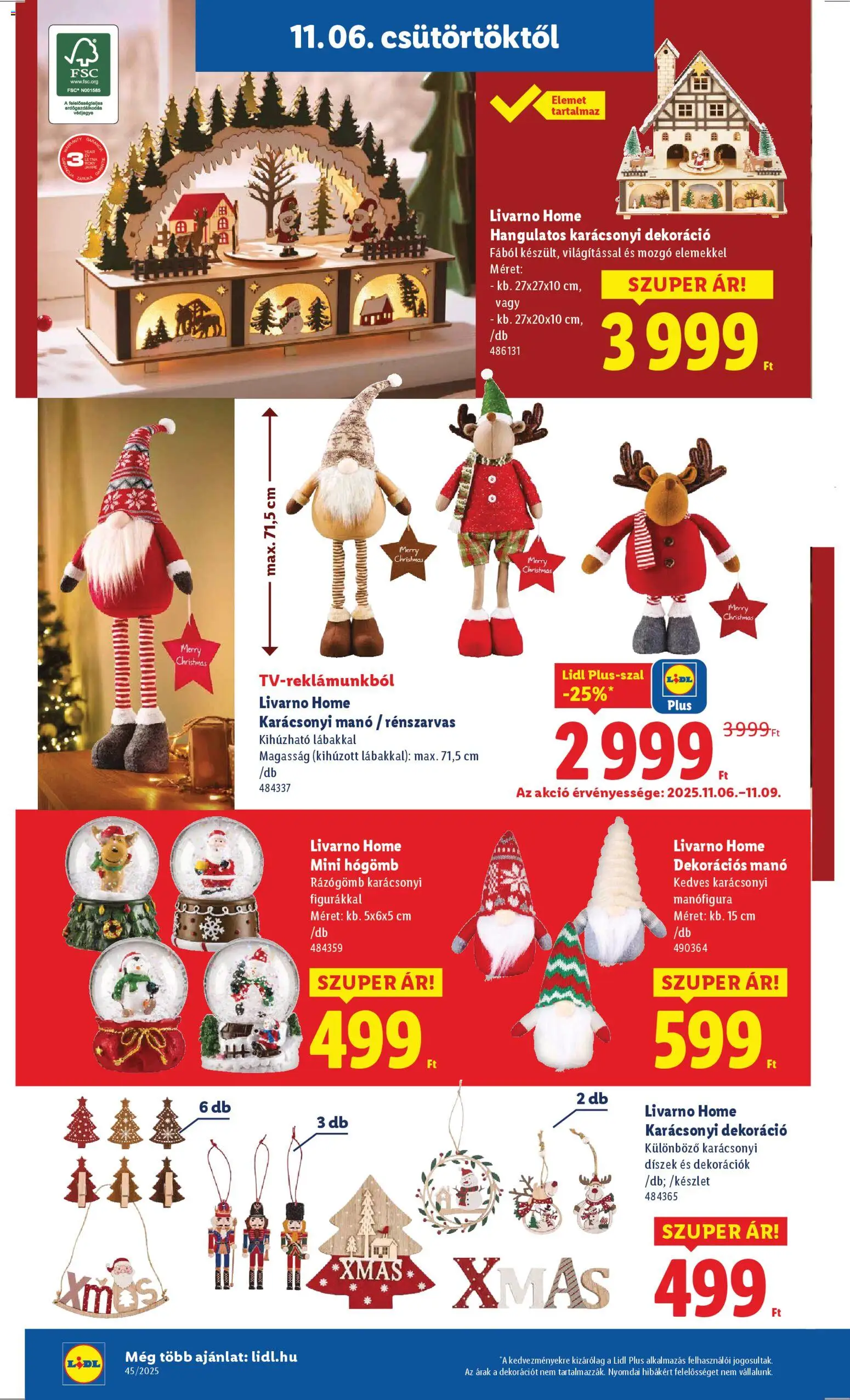 Lidl akciós ujság - amely érvényes a következő dátumtól: 06.11.2025 | Oldal: 8 | Termékek: Dekoráció