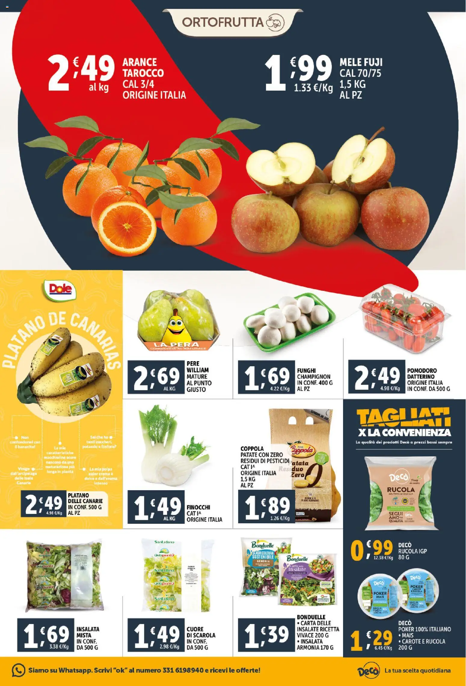 Volantino Decò del 06.03.2026 | Pagina: 7 | Prodotti: Mele, Arance, Rucola, Patate