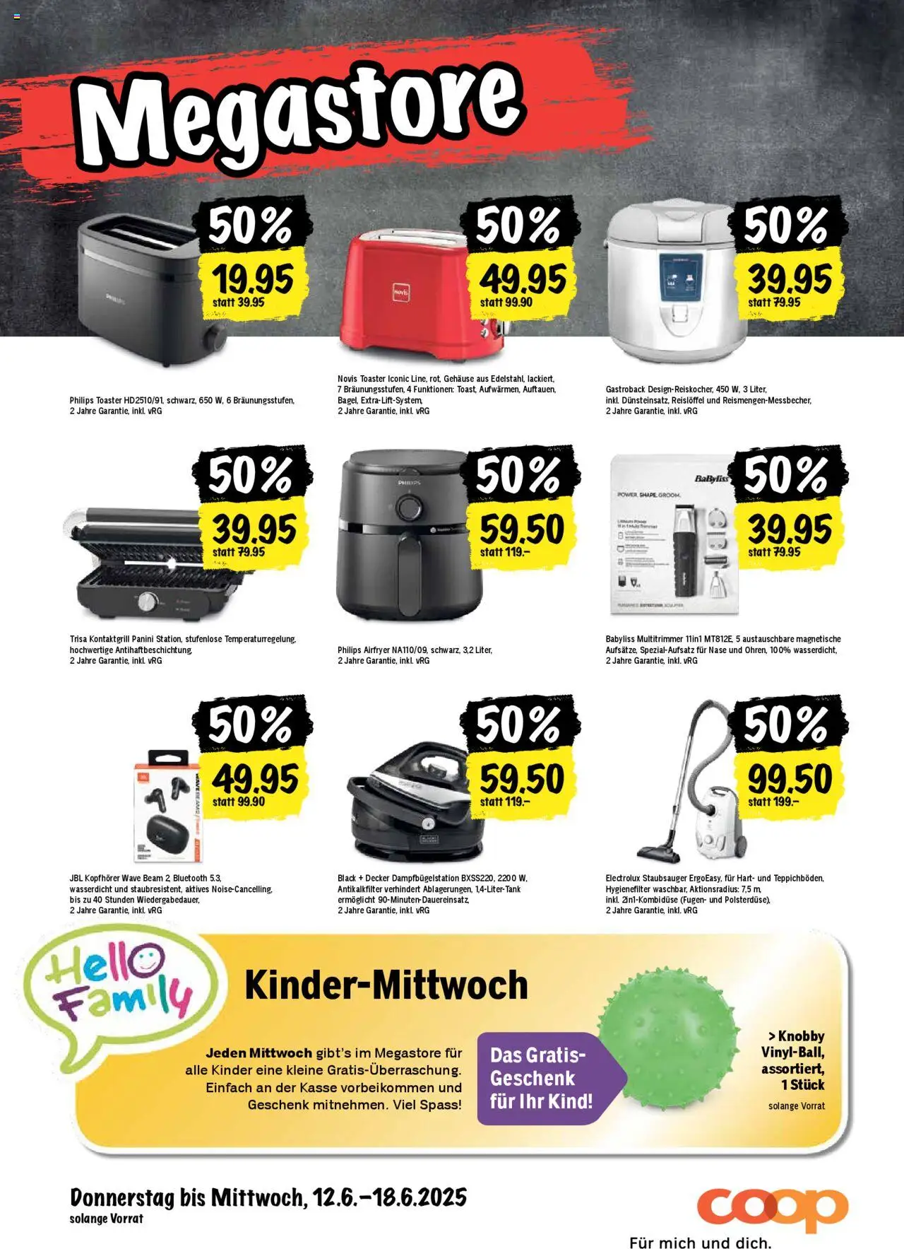 Coop Aktionen ab 12.06.2025 | Seite: 24 | Produkte: Kopfhörer, Grill, Staubsauger, Philips
