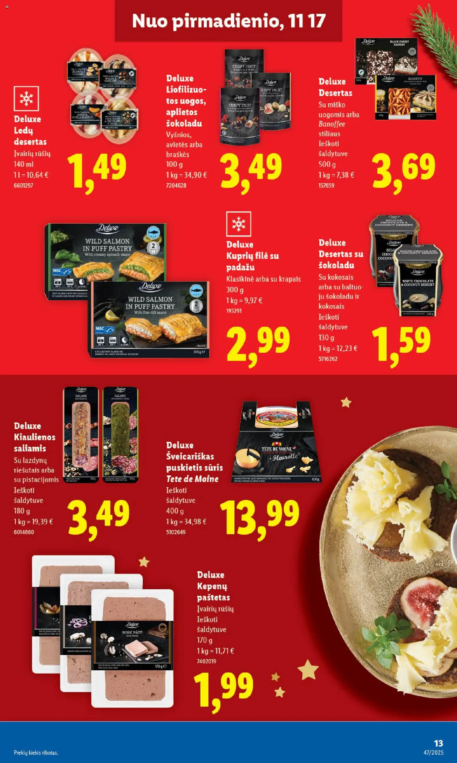 LIDL akcijos nuo 20.11.2025 | Puslapis: 21 | Prekių: Kiaulienos, Sūris, Saliamis, Braškės