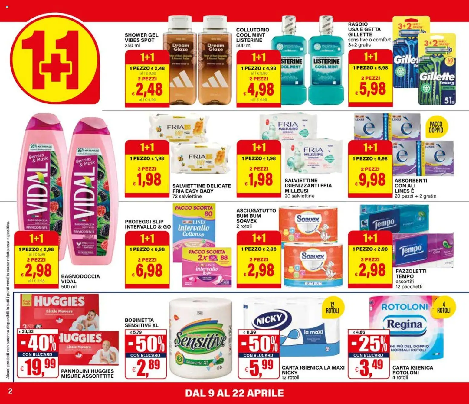 Volantino Il Gigante del 09.04.2026 | Pagina: 2 | Prodotti: Carta igienica, Proteggi slip, Slip, Asciugatutto
