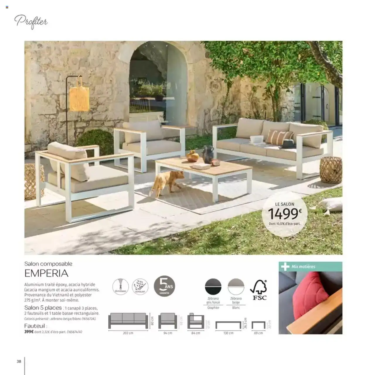  | Page: 38 | Produits: Canapé, Fauteuil, Table basse, Table