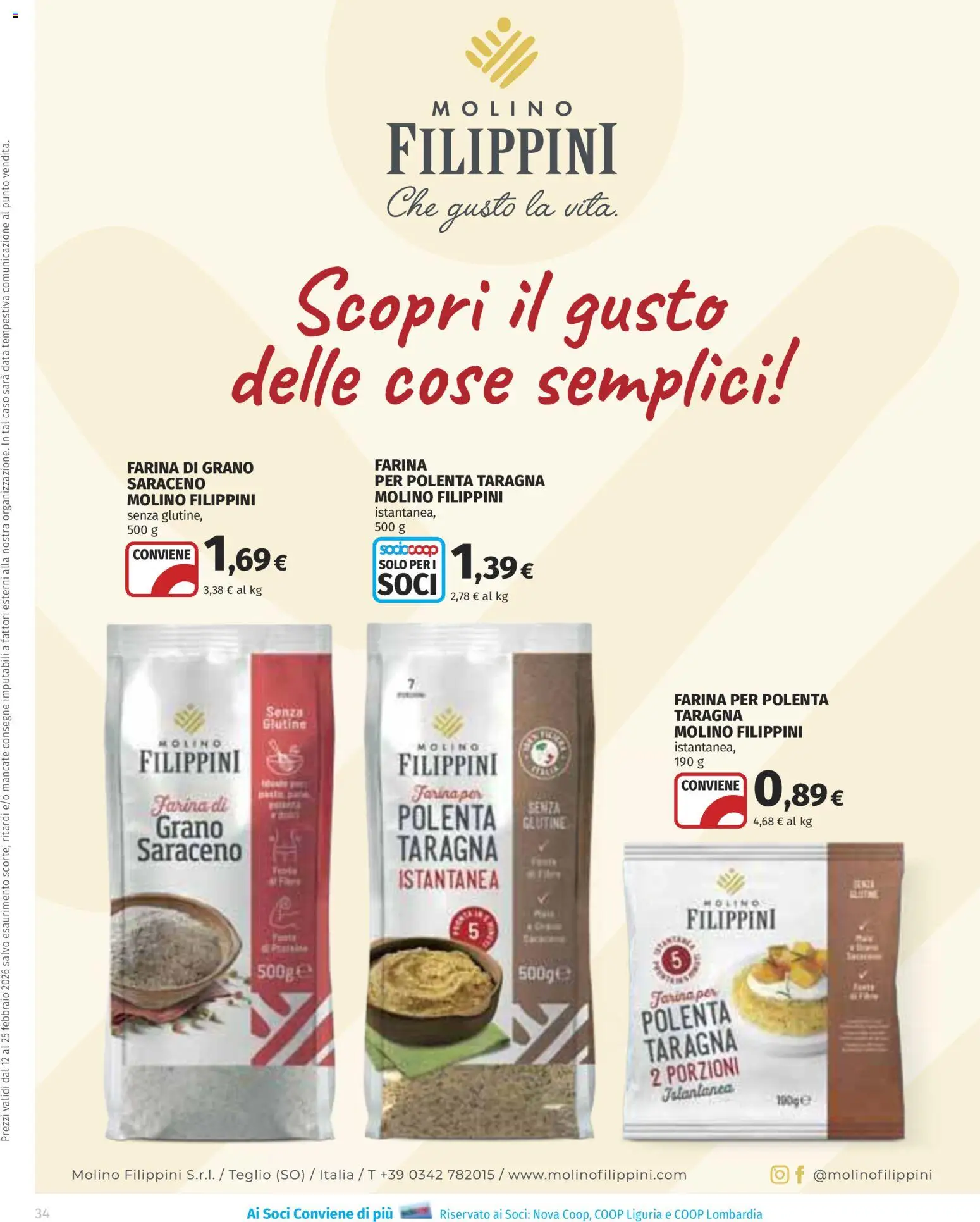 Volantino Ipercoop del 12.02.2026 | Pagina: 34 | Prodotti: Farina, Data