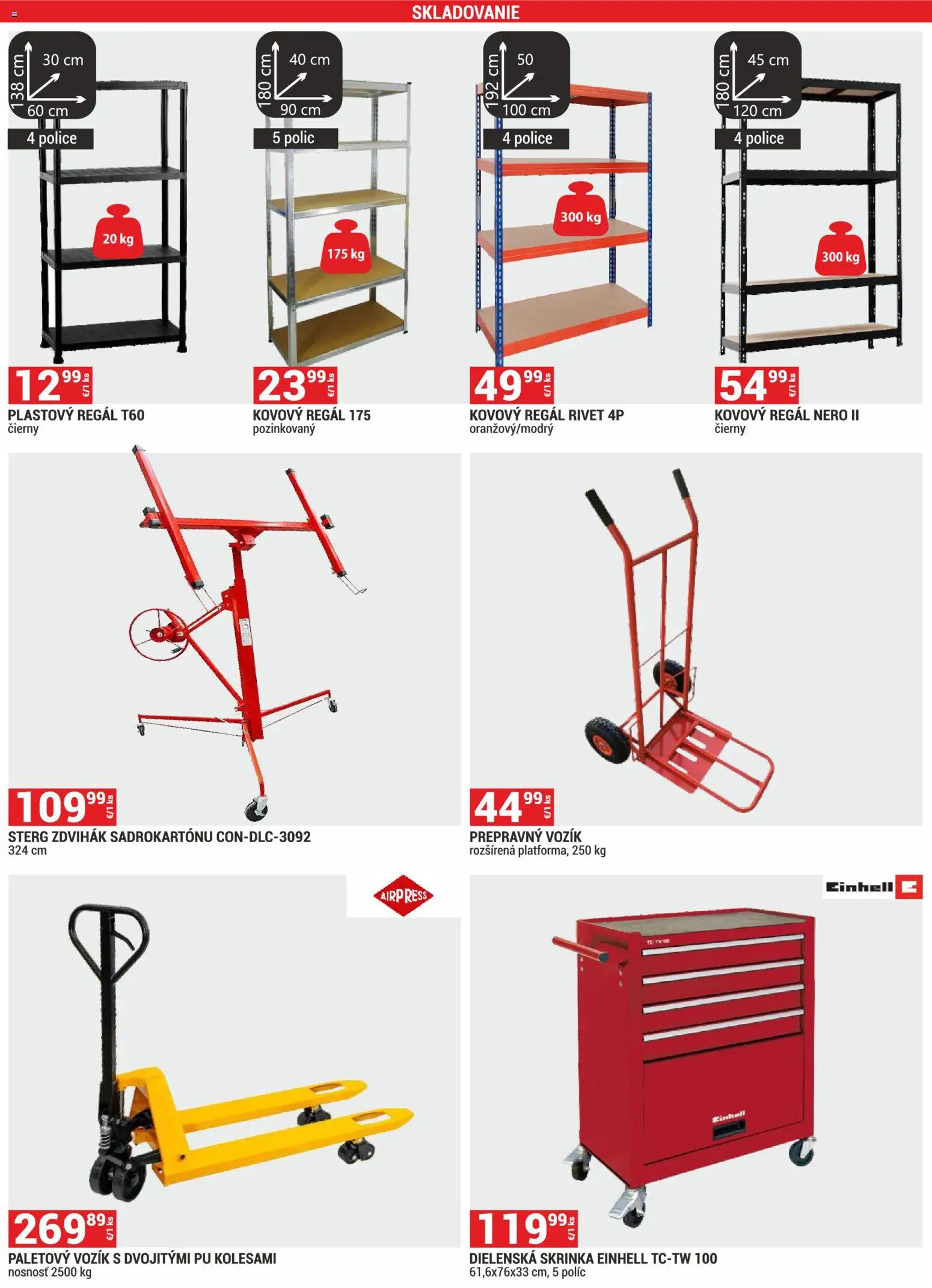 Nové Merkury Market akcie – leták je platný od 02.01.2026 | Strana: 25 | Produkty: Kovový regál, Regál, Skrinka, Police