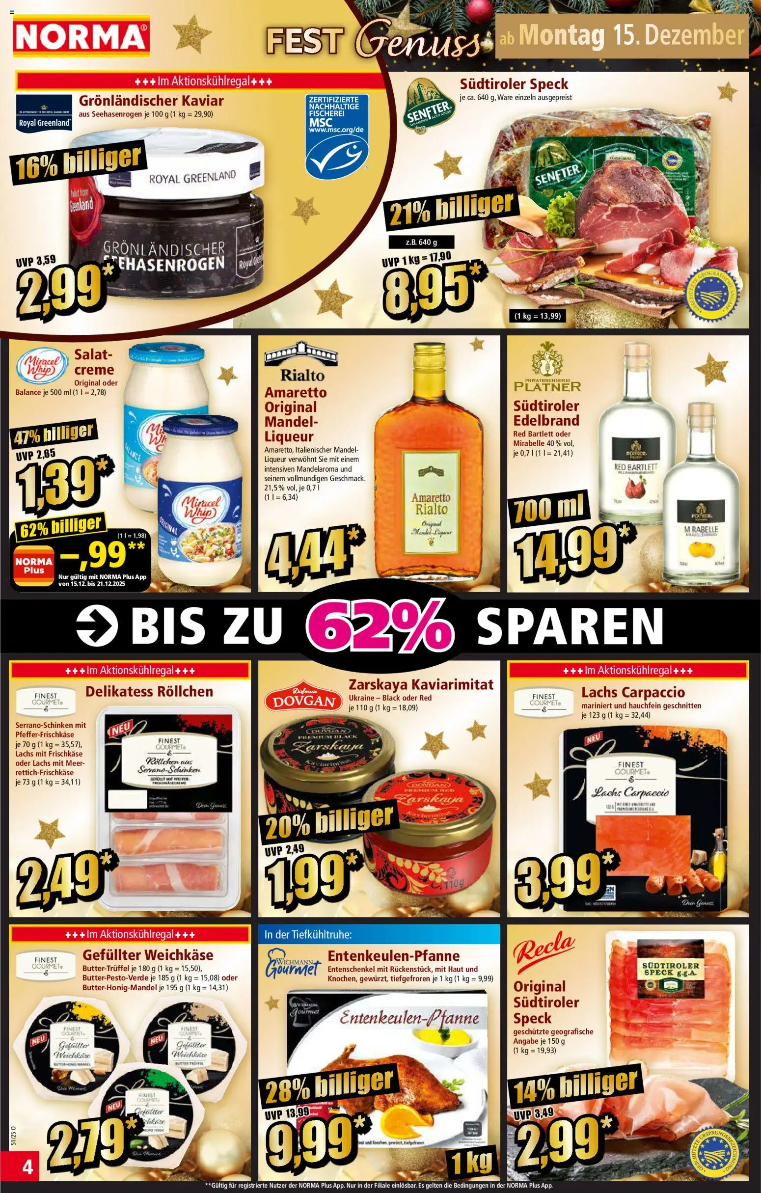 Norma Prospekt 	 – gültig ab 15.12.2025 | Seite: 6 | Produkte: Creme, Lachs, Salat, Frischkase