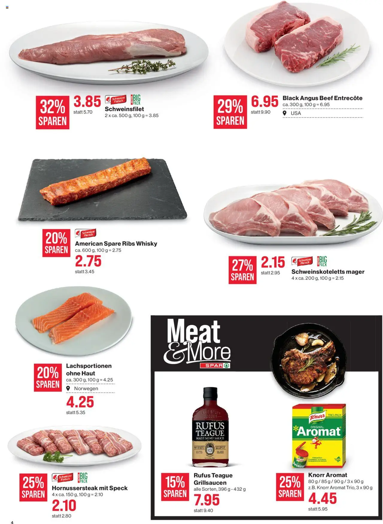 SPAR Aktionen ab 24.07.2025 | Seite: 4 | Produkte: Spare Ribs, Whiskey