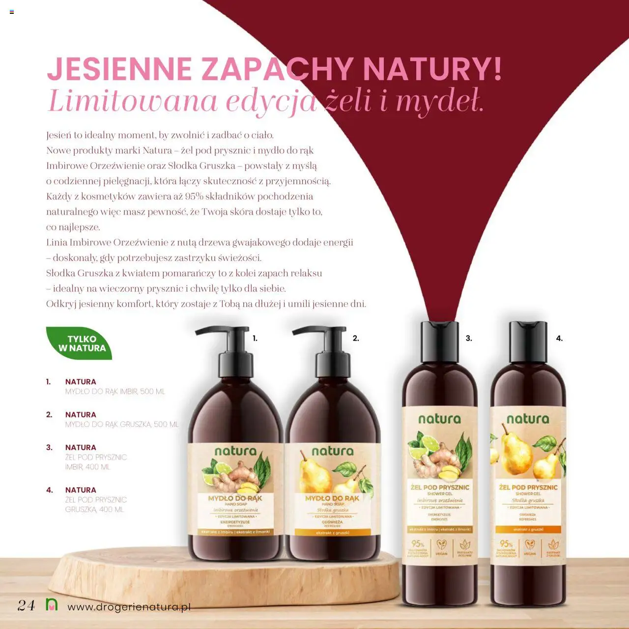 Drogerie Natura Gazetka - Jesienne Inspiracje od 01.10.2025 | Strona: 24 | Produkty: Gruszka, Prysznic, Zapach, Mydło