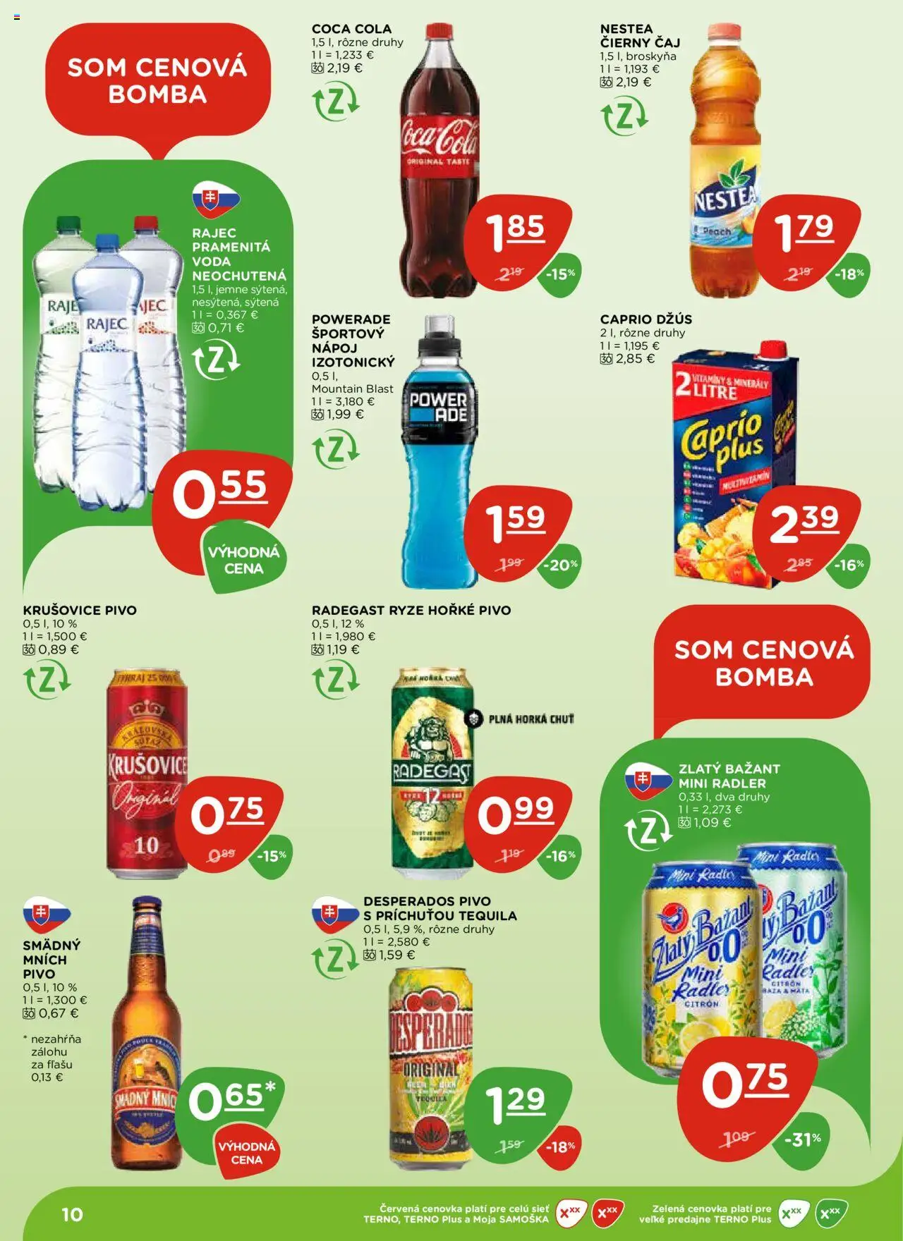 Terno leták │ platný od 17.07.2025 | Strana: 10 | Produkty: Desperados, Radegast, Radler, Krušovice