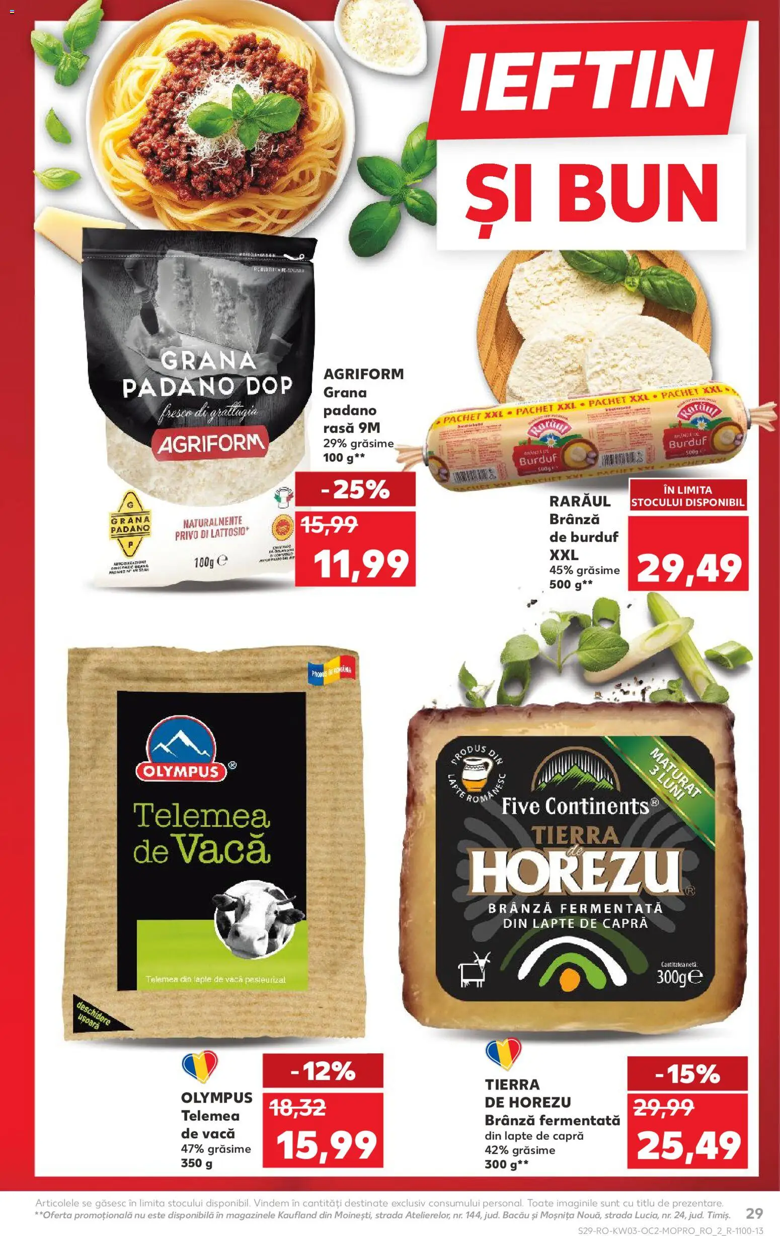 Noul catalog Kaufland – valabil de la 14.01.2026 | Pagină: 29 | Produse: Lapte, Brânză