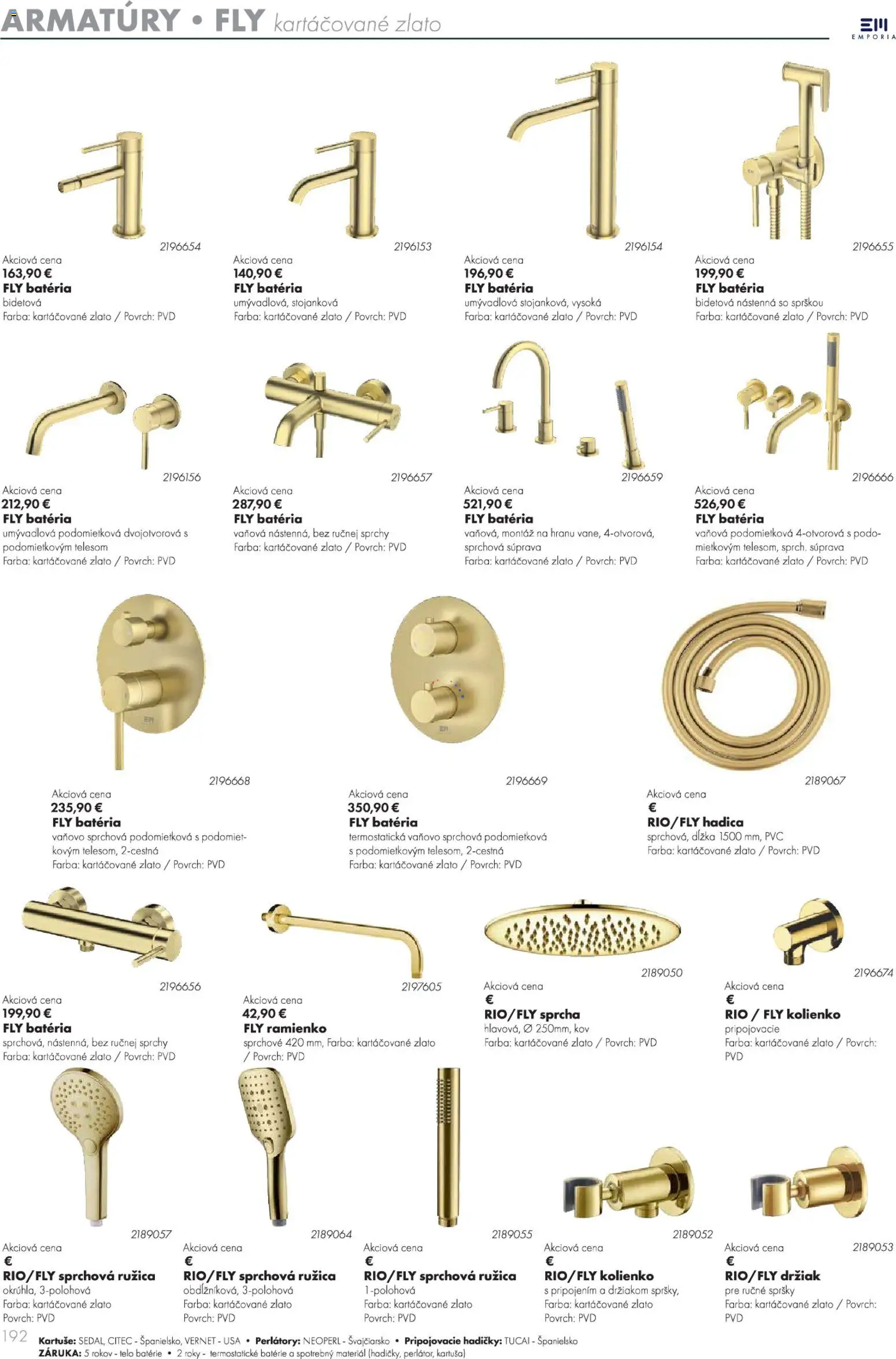 Nové Ingema akcie – leták je platný od 29.10.2025 | Strana: 194 | Produkty: Batéria, Sprcha