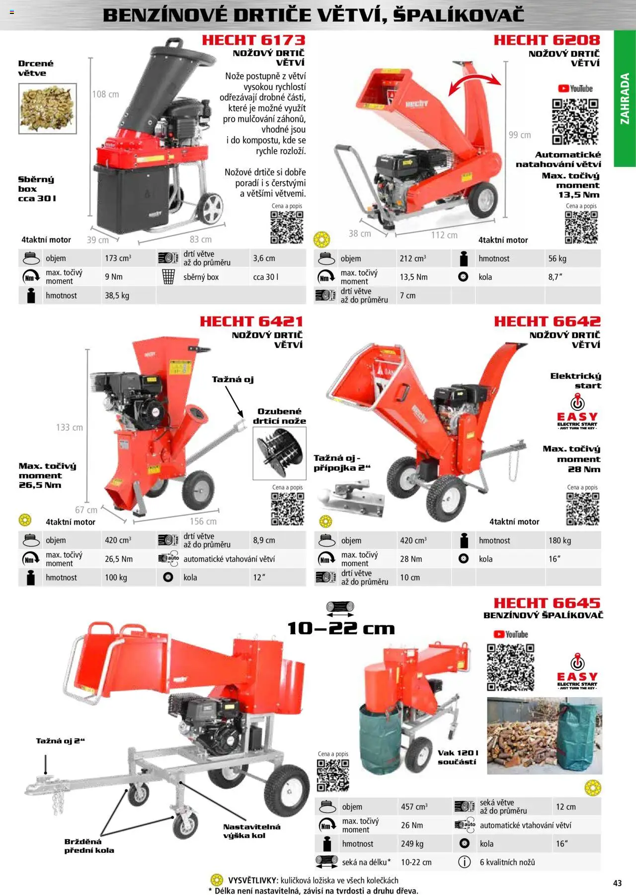 Hecht katalog - Podzim - zima 2025 od 01.09.2025 | Strana: 43 | Produkty: Zahrada, Hecht, Drtič větví, Kola