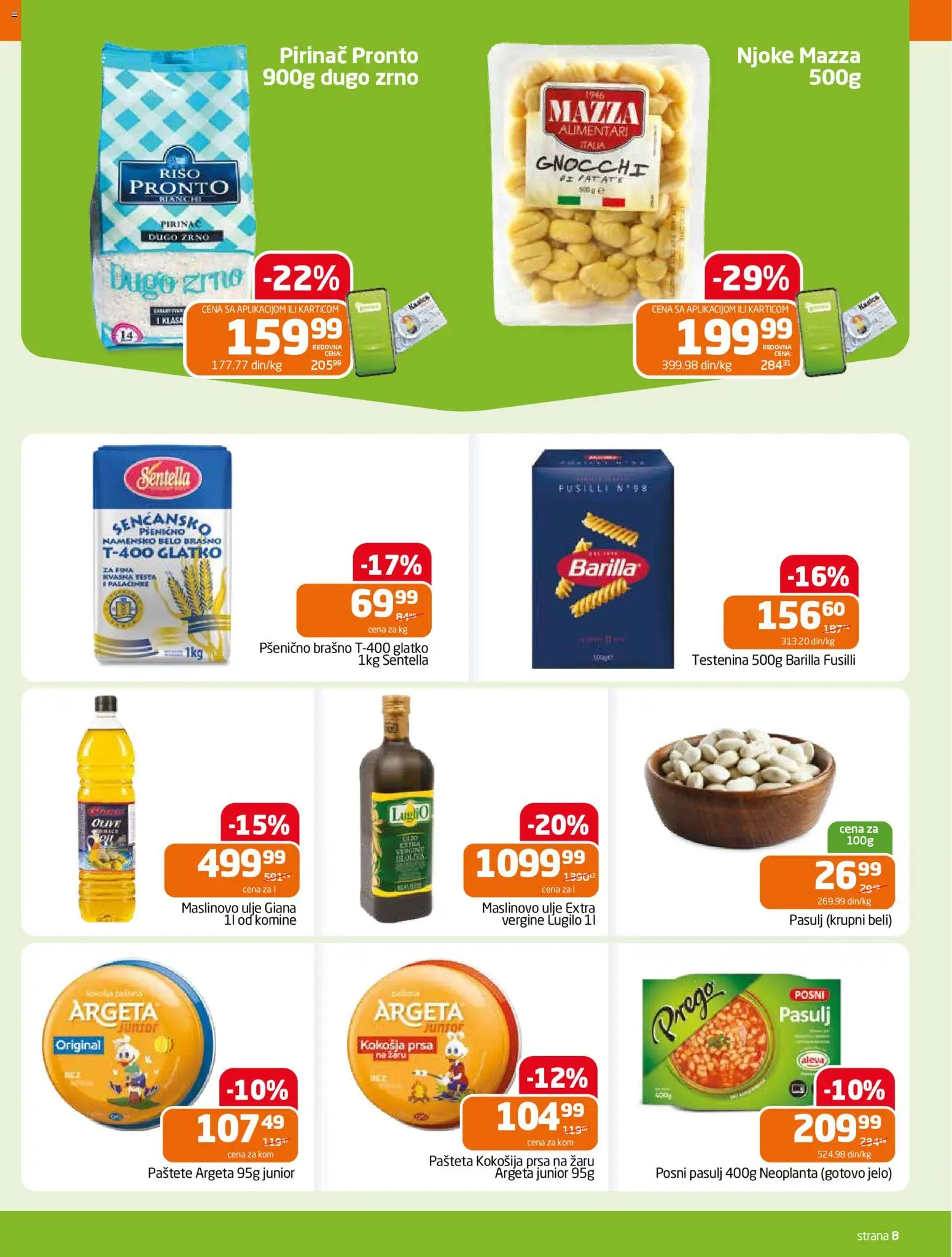 Gomex katalog - važi od 04.03.2026 | Strana: 8 | Proizvode: Pasulj, Pronto, Brašno, Pašteta
