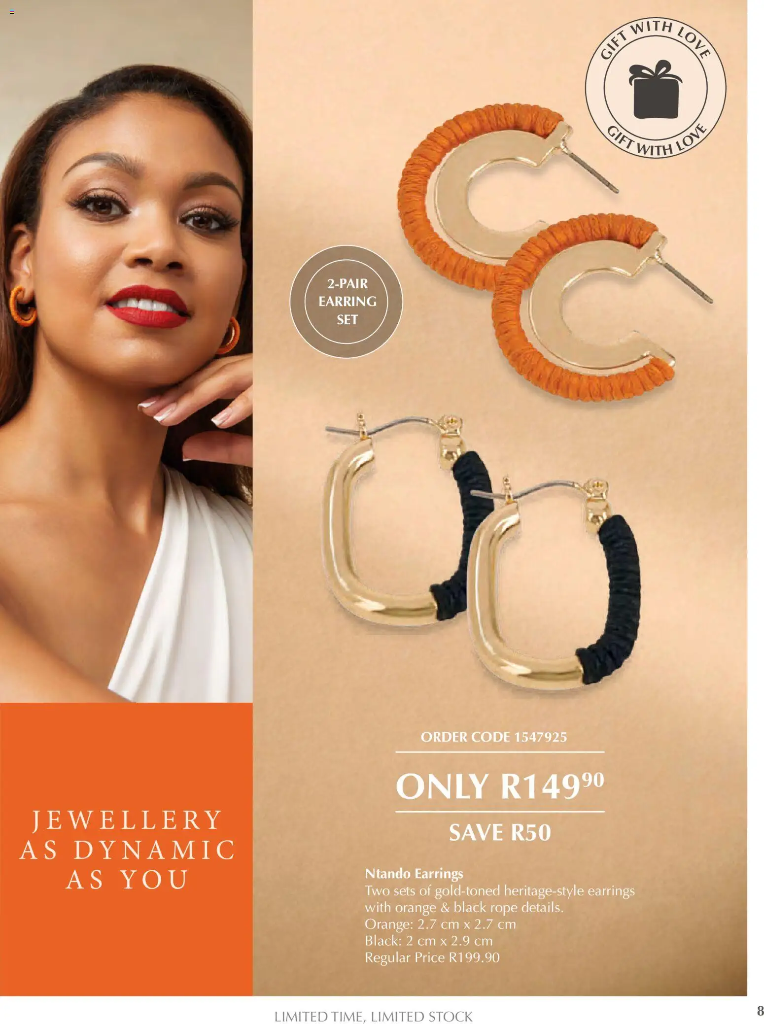 New Justine catalogue – valid from 20.01.2026 | Page: 8 | Products: Earrings, Stock