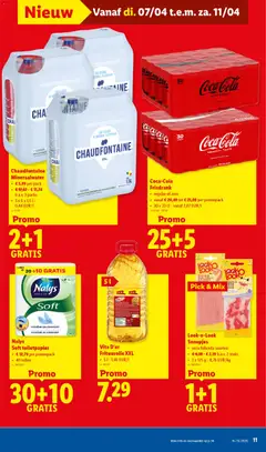 Coca-Cola Frisdrank, regular of zero, 30 x 33 cl - Voorbeeld van een folder van Lidl, geldig van 07.04.2026 | Pagina: 11