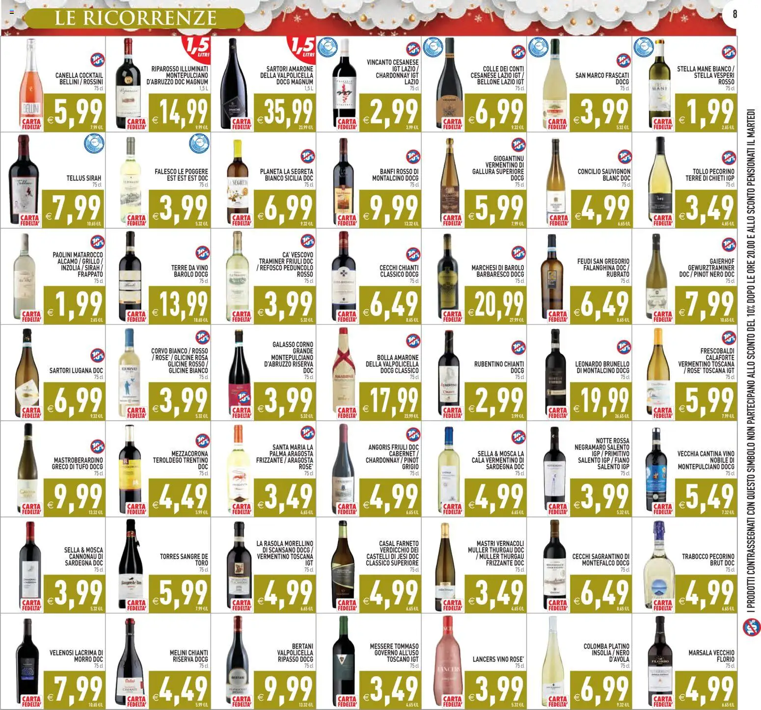 Volantino PIM Supermercati del 06.12.2025 | Pagina: 8 | Prodotti: Vino, Pecorino