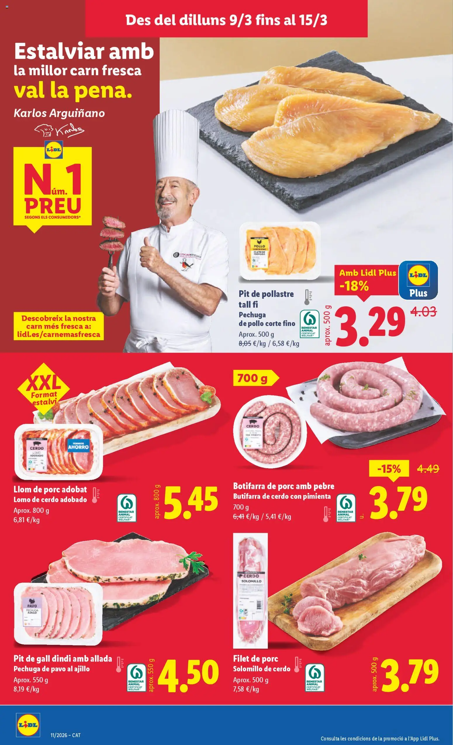 Lidl folleto │ válido desde el 09.03.2026 | Página: 8 | Productos: Solomillo de cerdo, Cerdo