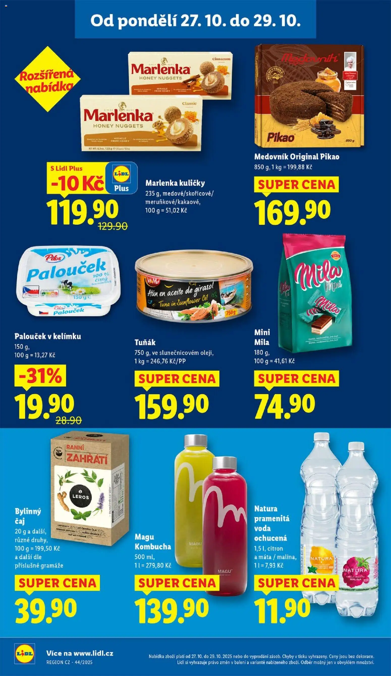 Lidl leták od 27.10.2025 | Strana: 32 | Produkty: Marlenka kuličky, Čaj, Mila, Kuličky