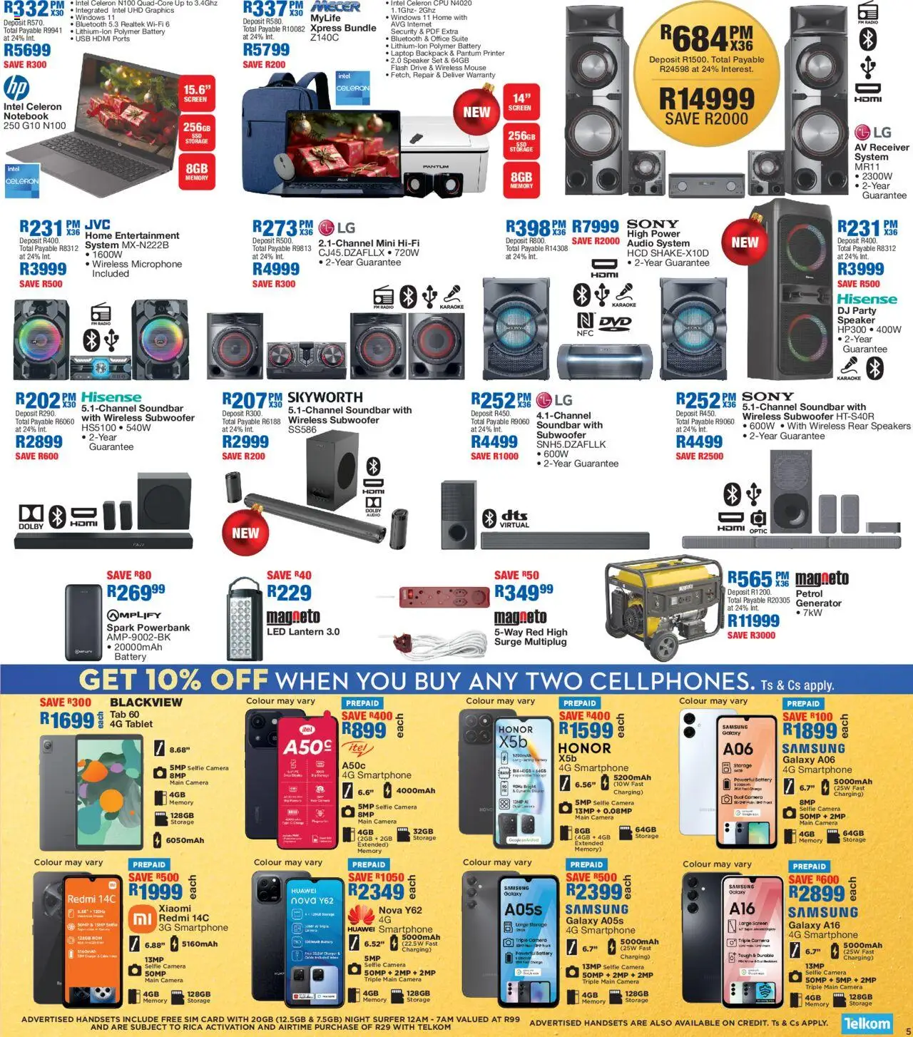 New OK Furniture catalogue – valid from 20.10.2025 | Page: 5 | Products: Smartphone, Mouse, Audio, Laptop